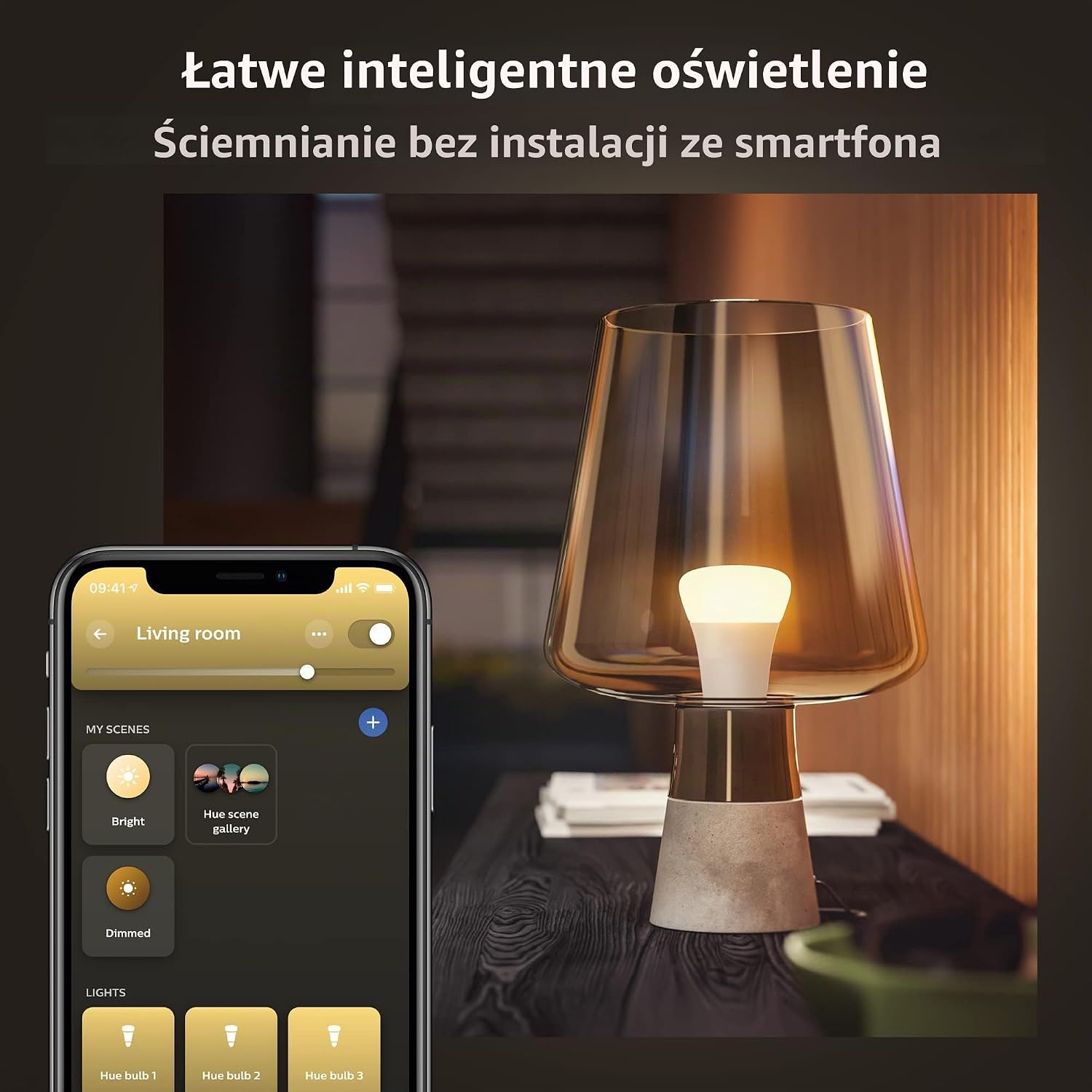 Detalle de Philips Hue 929001821636 White E27 – żarówka LED, ciepłe światło i ściemnianie