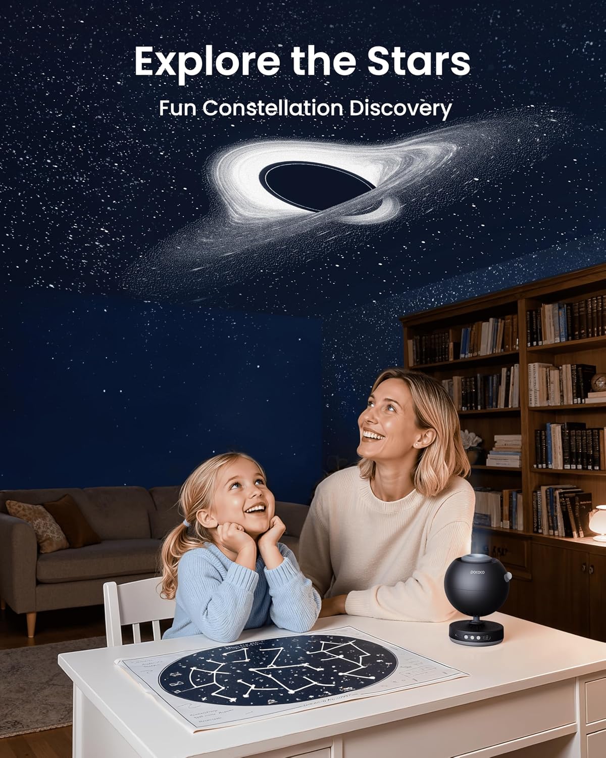 Detalle de POCOCO Galaxy Projector 2 discs star light