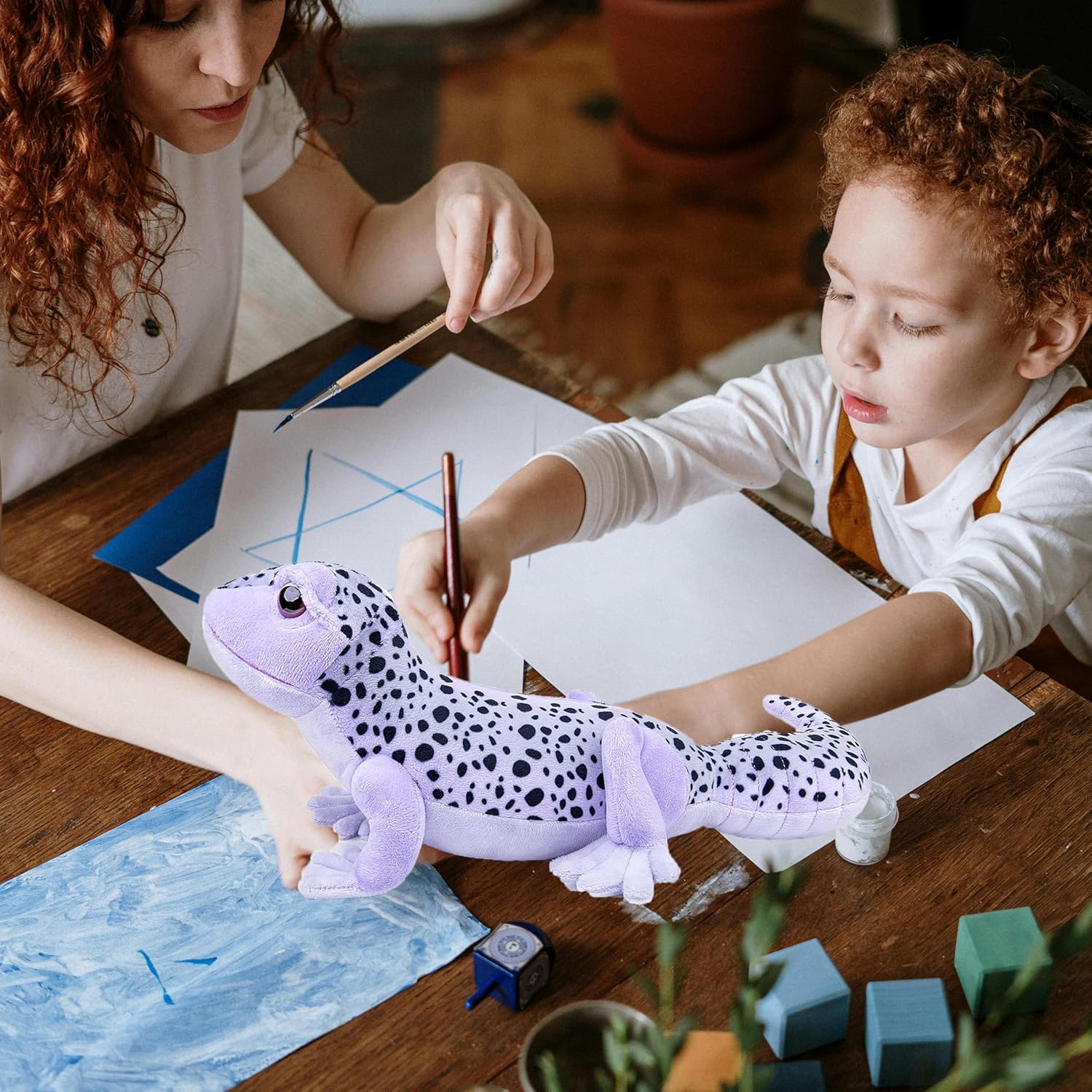 Thumbnail 5 de Lilizzhoumax Gecko Plush Toy 40cm | Realistic, Super Soft Stuffed Gecko for Kids and Home Decor
