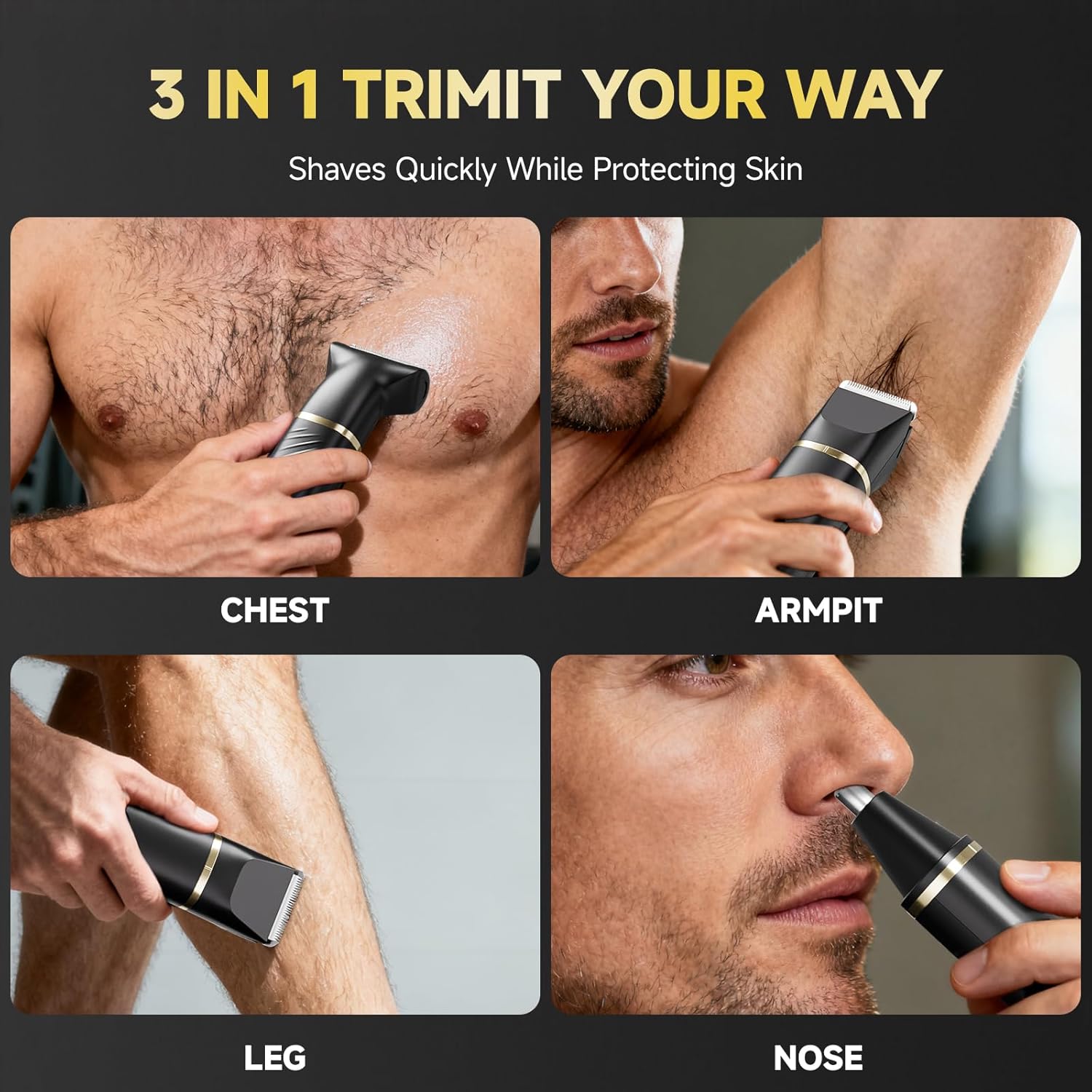 Thumbnail 5 de Beard Trimmer for Men IPX7 Waterproof Groomer 🪒