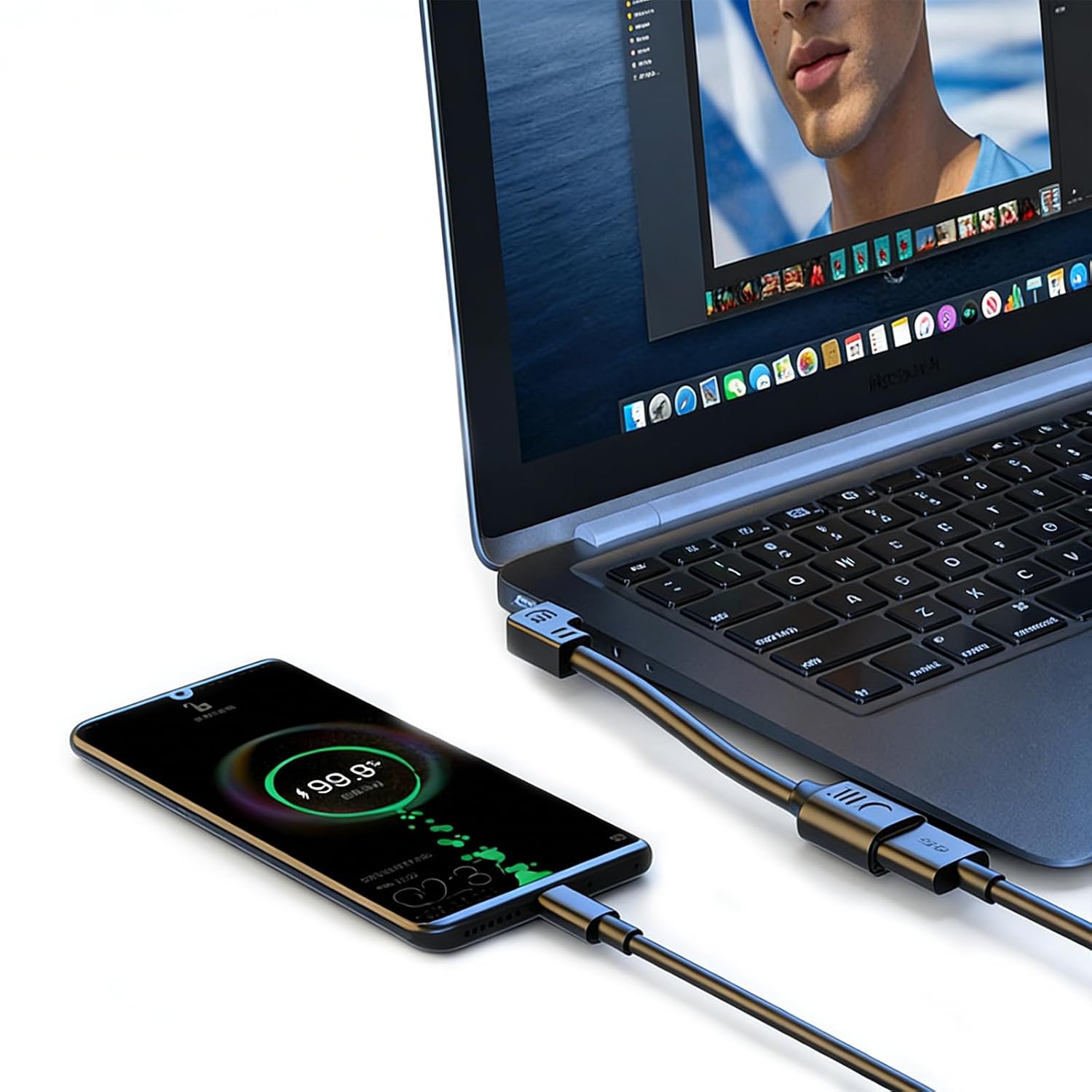Detalle de MejaRizon USB 3.0 Panel Mount Kabel – USB-A Stecker auf Buchse, Bulkhead, 5 Gbps, inkl. Schraubendreher