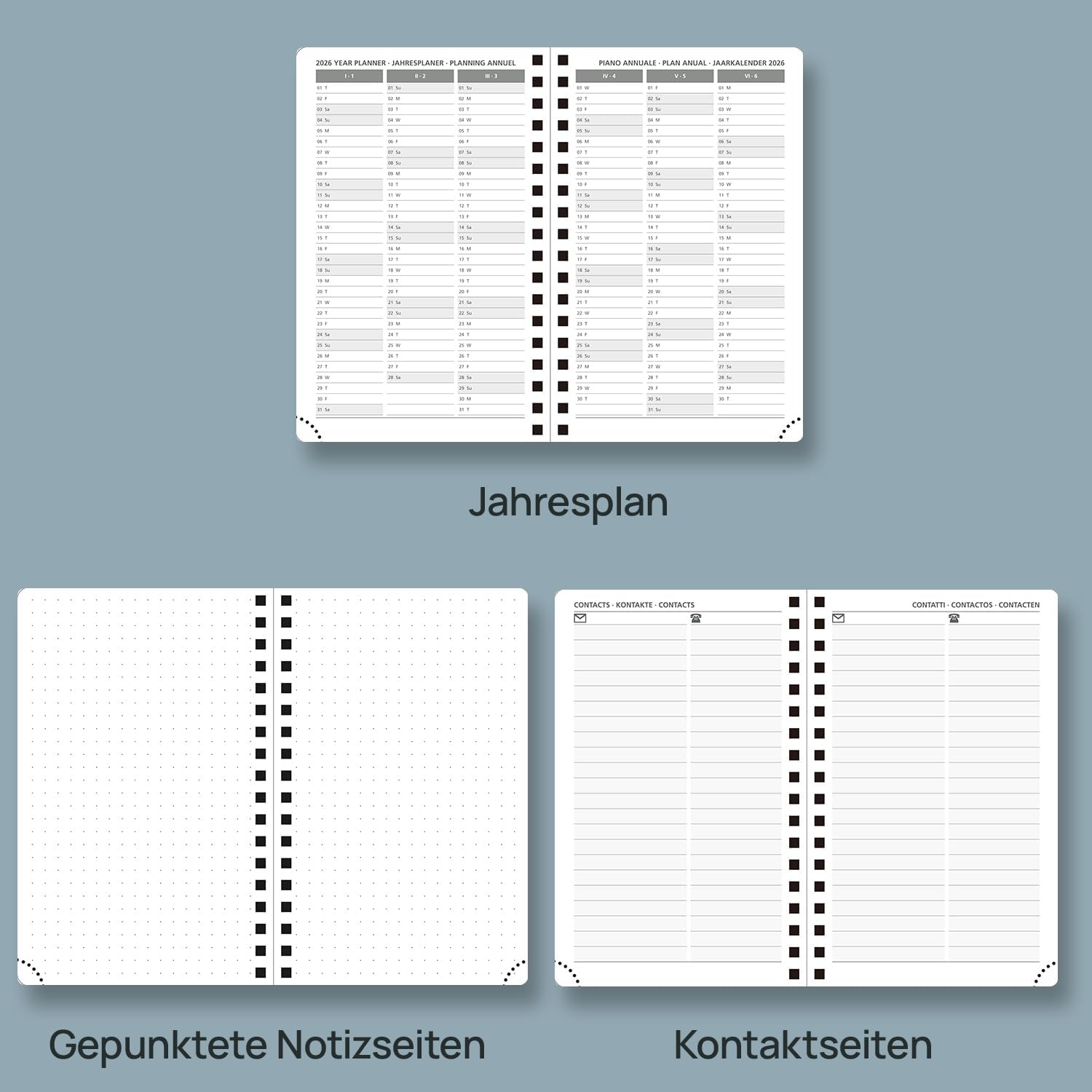 Thumbnail 4 de POPRUN Taschenkalender 2026 A6 📔