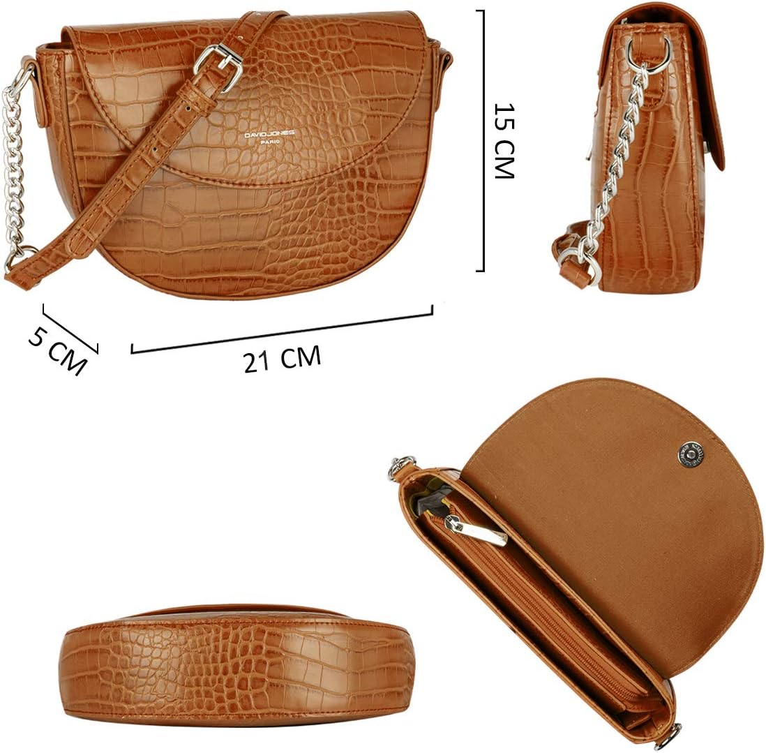 Thumbnail 5 de David Jones Petit sac bandoulière croco 21 cm