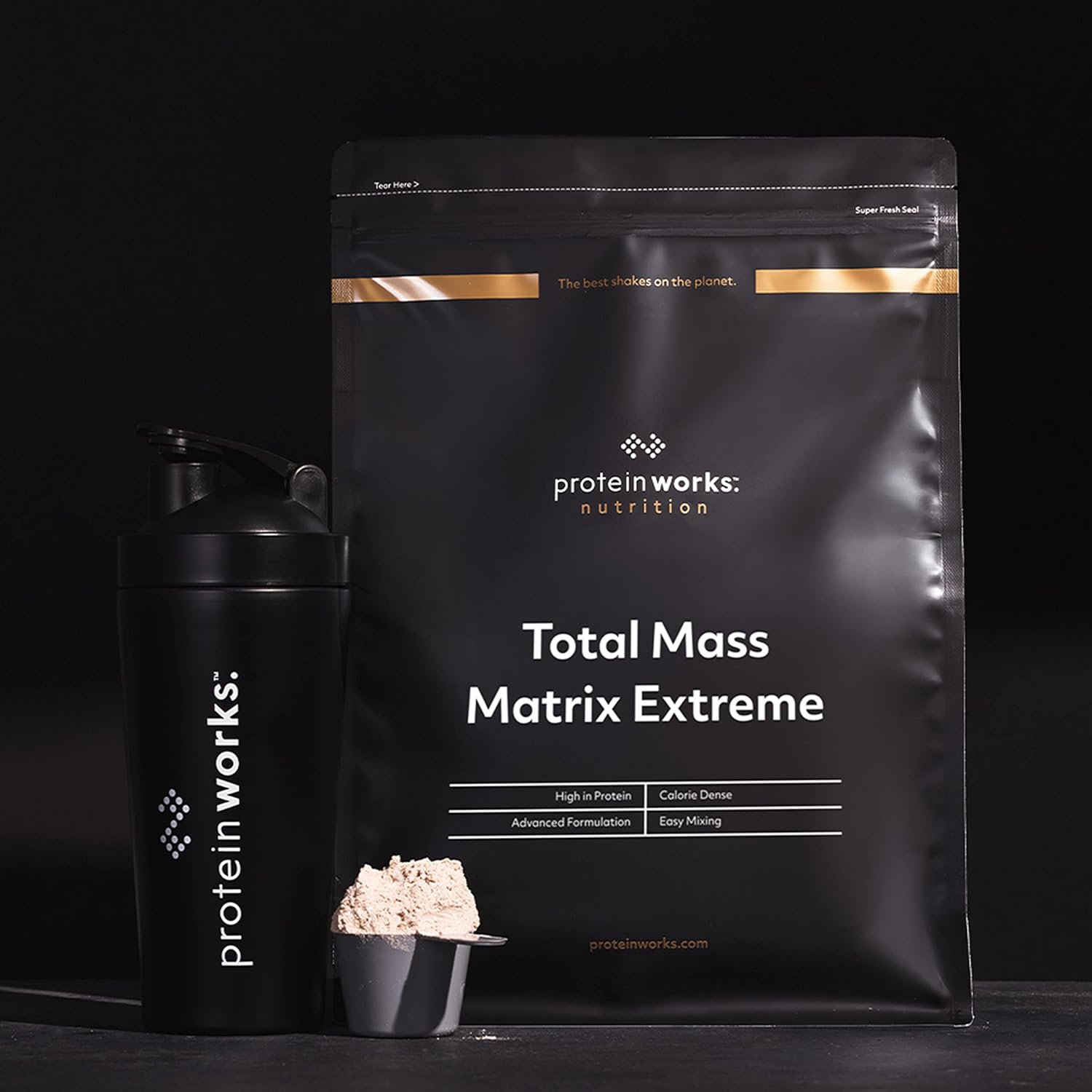 Detalle de The Protein Works Total Mass Matrix Extreme 💪 Chocolate 2.12kg