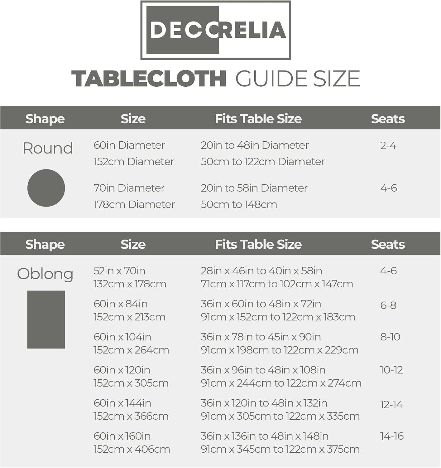 Thumbnail 6 de Decorelia Faux Linen Tablecloth 144 x 60 Inches
