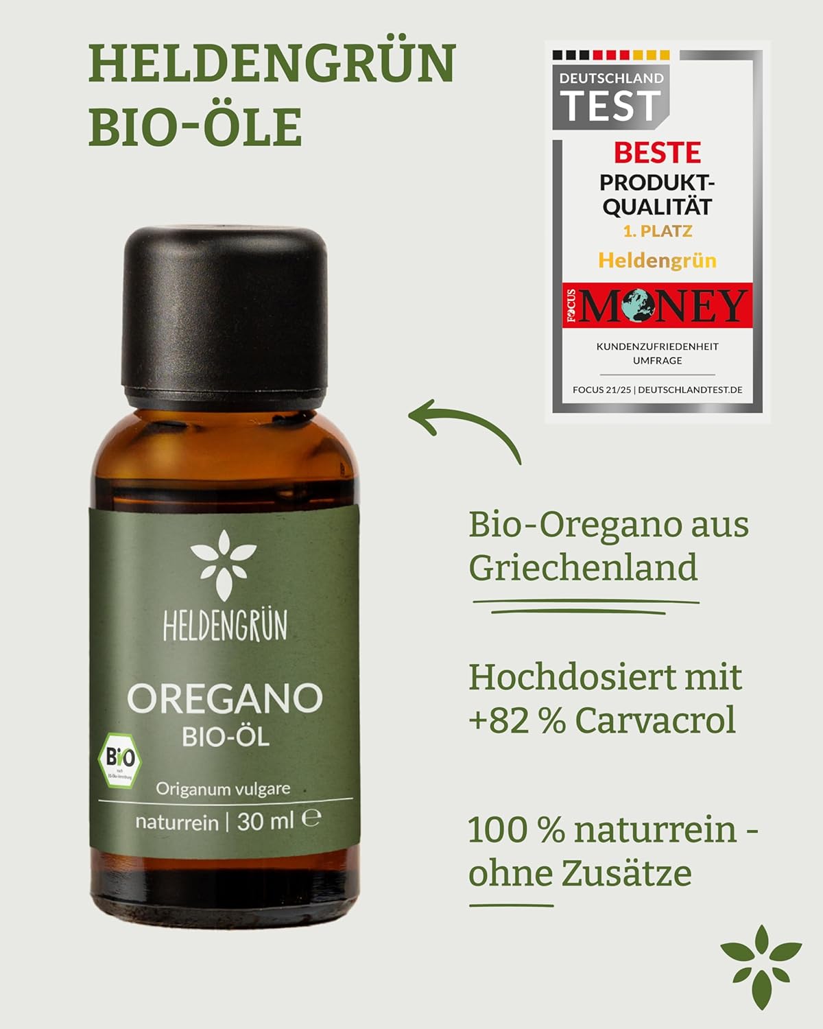 Thumbnail 6 de Heldengrün BIO Oregano Öl 82% Carvacrol