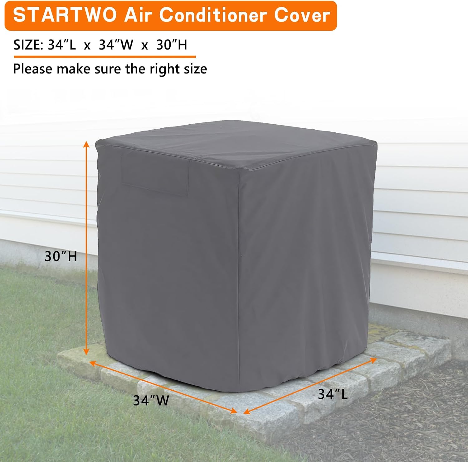 Detalle 2 de STARTWO Outdoor Air Conditioner Cover, 34 x 34 x 31 in