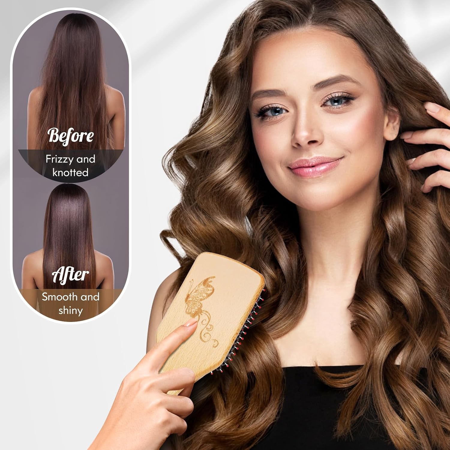 Detalle 1 de URTHEONE Hair Brush Set with Boar Bristles