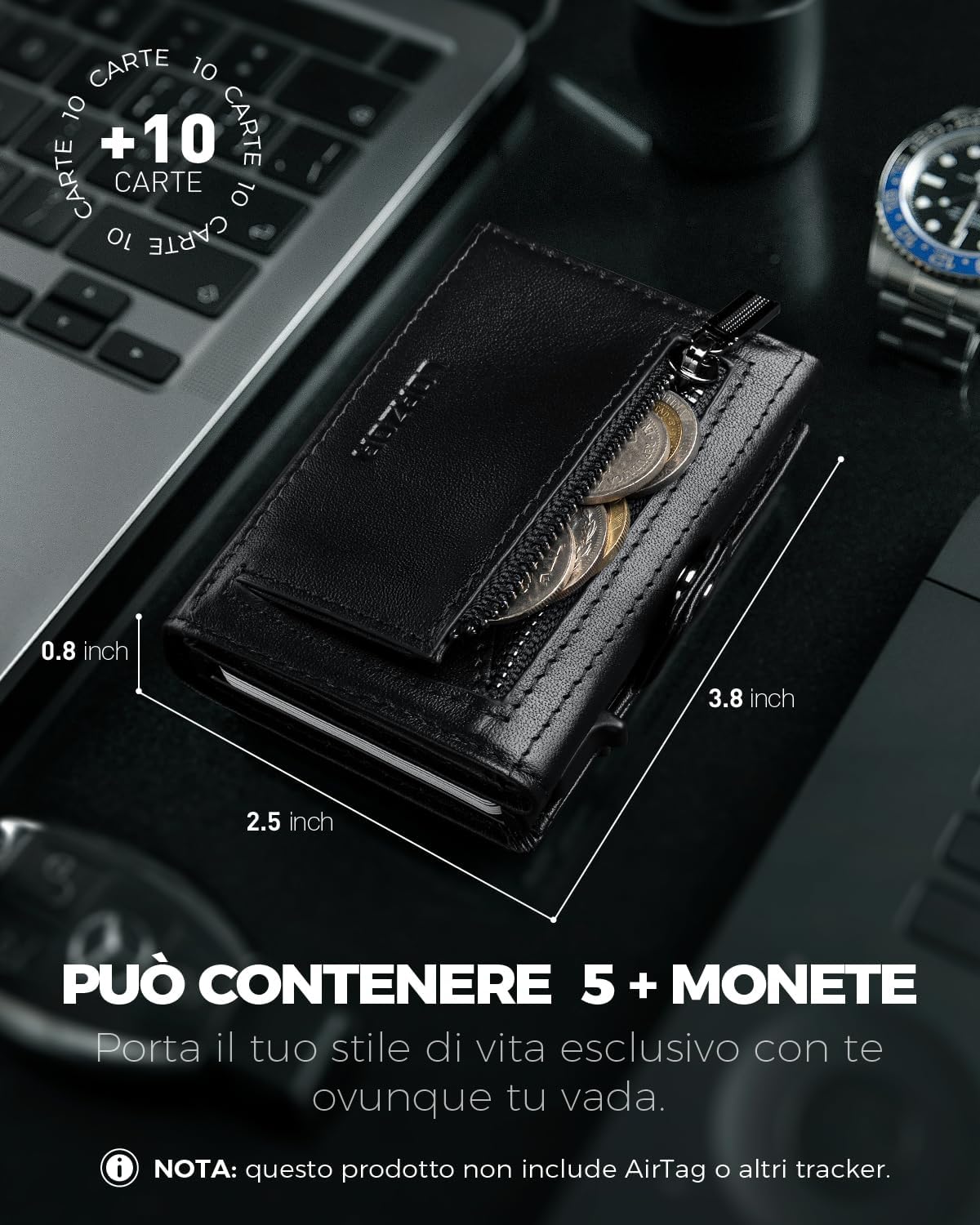 Thumbnail 5 de LORZOR Portafoglio Airtag Slim 9,6 x 6,5 cm