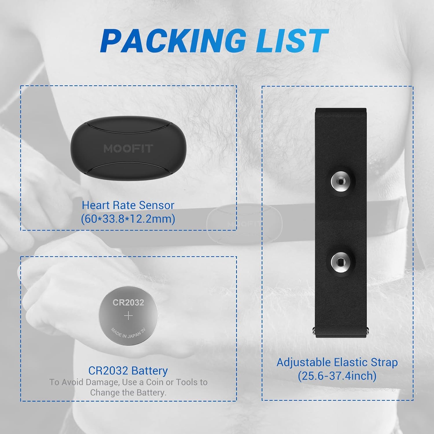 Thumbnail 6 de moofit HR8 chest strap heart rate monitor
