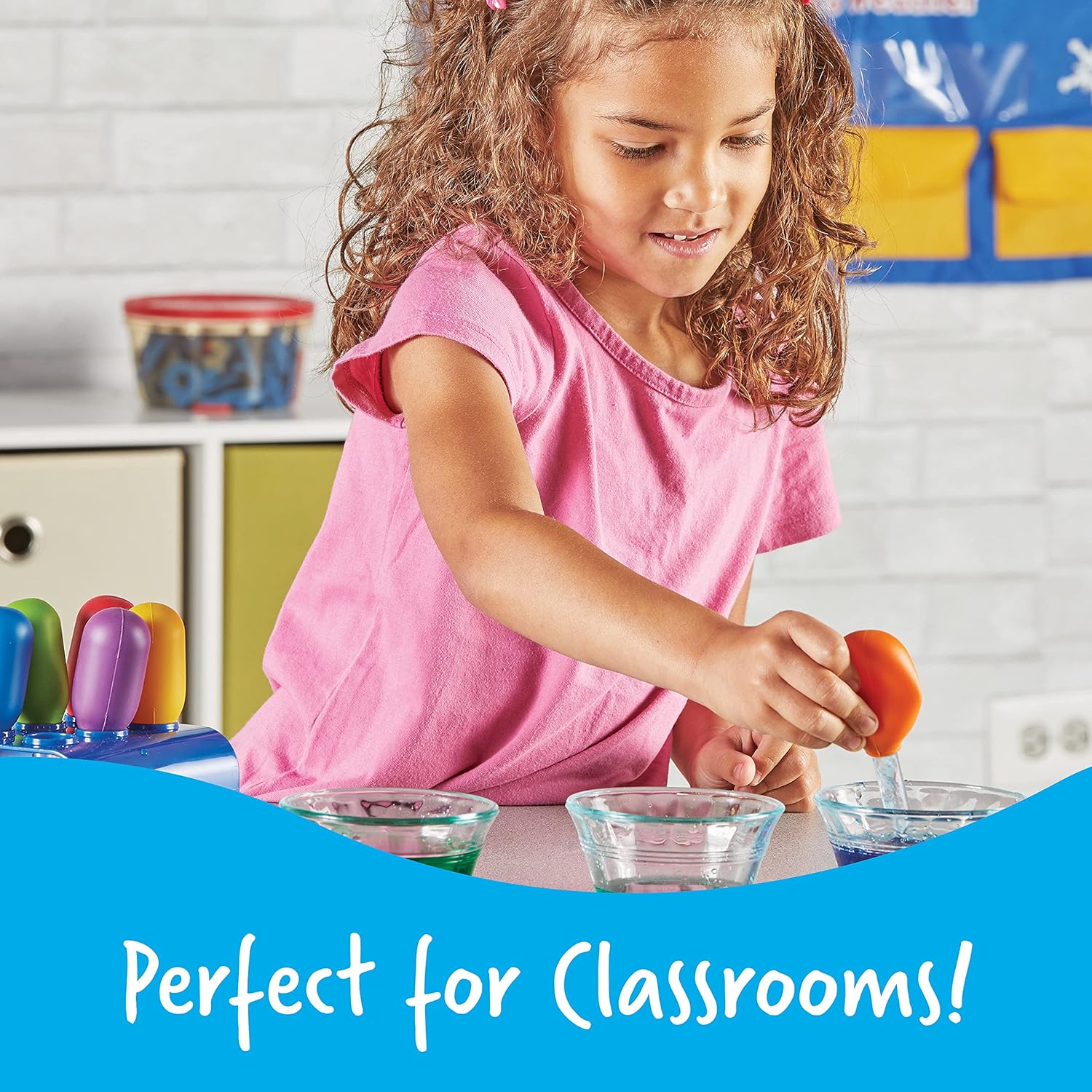 Detalle 2 de Learning Resources Contagocce Jumbo con Supporto Primary Science – kit di contagocce per motricità fine e causa/effetto (3 Anni)