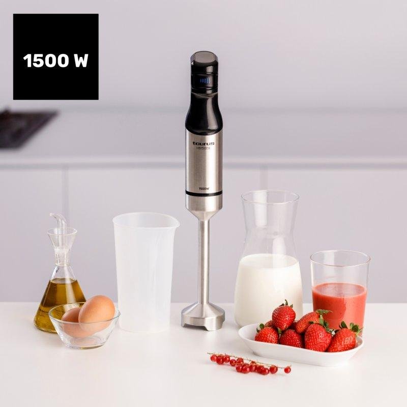 Detalle 2 de Batidora Taurus HB1500XE 1500W: potencia profesional y control total sin salpicaduras