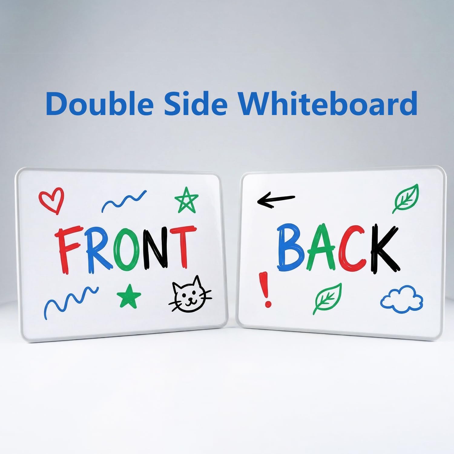 Detalle de Small Whiteboard with Grey Edging – A4 Whiteboard Set with 4 Pens and Eraser