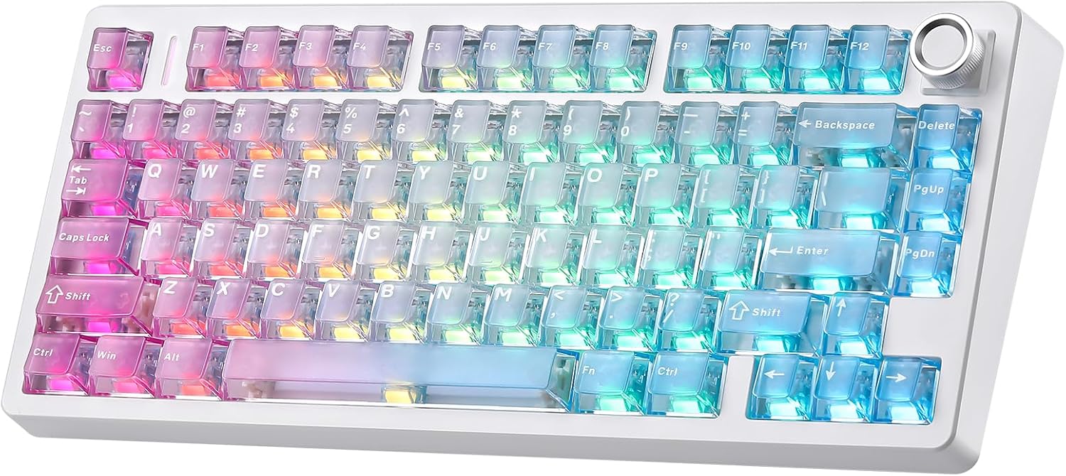 Detalle de MIKIBY N75 V2 Mechanical Keyboard: 75% Layout, Gasket, Tri-Mode Wireless