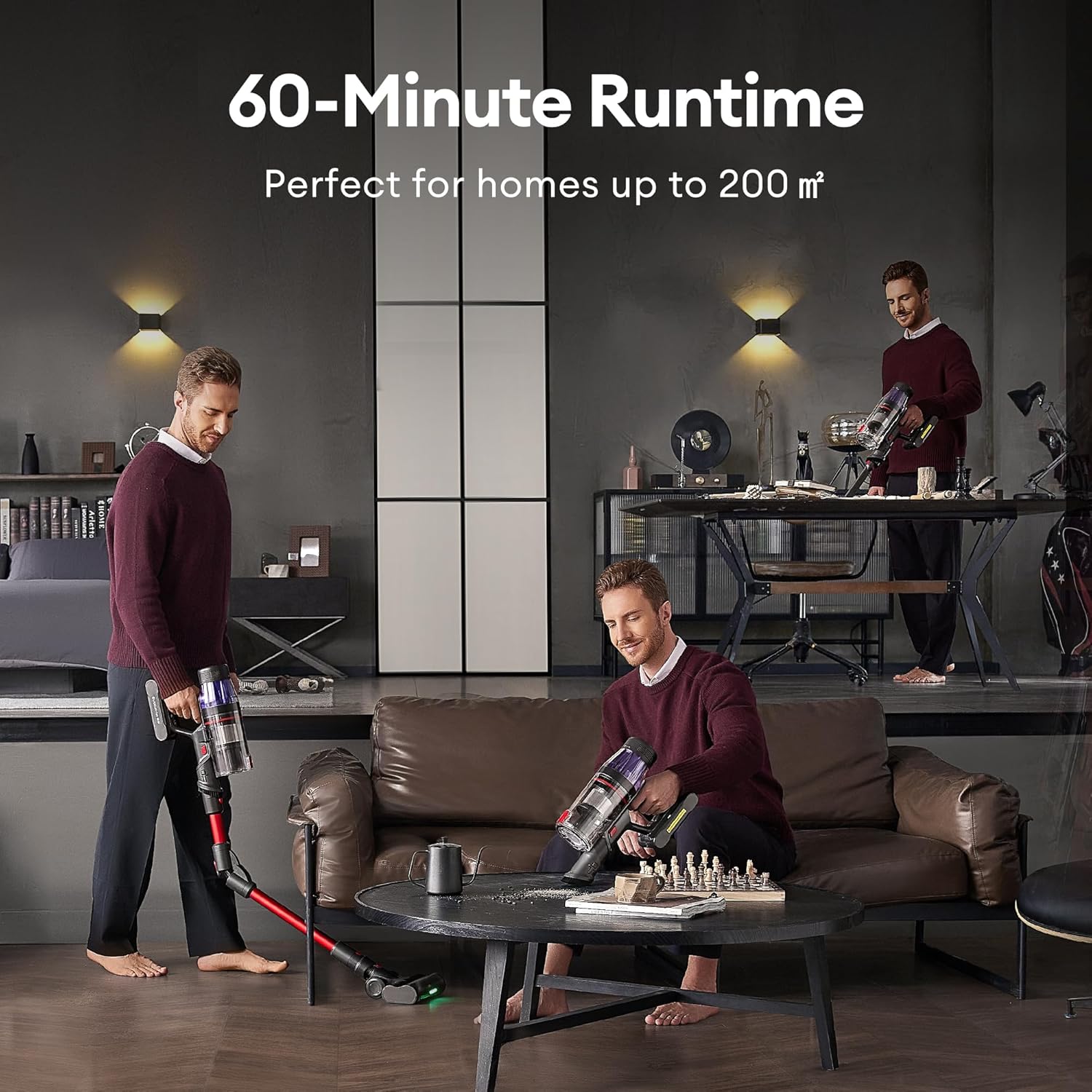 Thumbnail 5 de Ultenic Cordless Vacuum Cleaner: 65KPa, 600W, 60-Minute Runtime with Bendable Wand