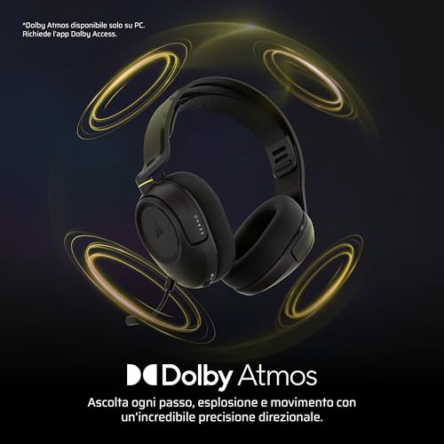 Detalle de Corsair HS35 v3 Cuffie Gaming Wireless with Microfono – Nero