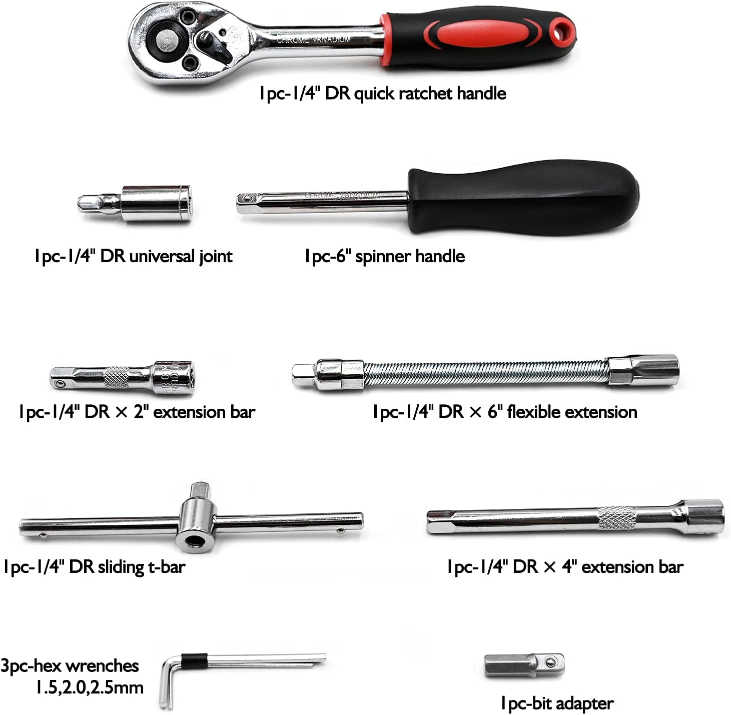 Thumbnail 2 de EGOFINE 46‑piece 1/4" drive socket set