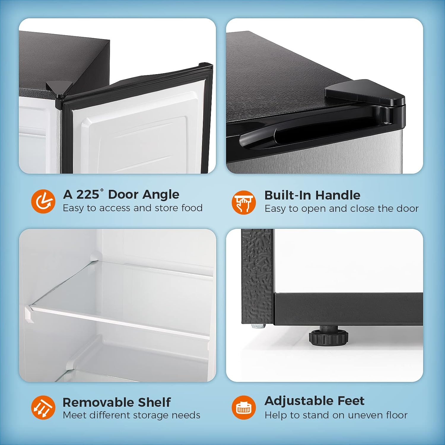 Thumbnail 3 de Kismile D5888S-SILVER 3.0 Cu. Ft. Upright Freezer with Reversible Door