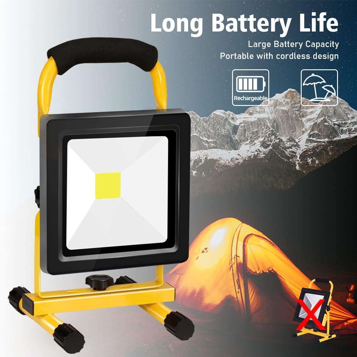 Detalle 2 de Edasion 20W LED Rechargeable Work Light 3000LM