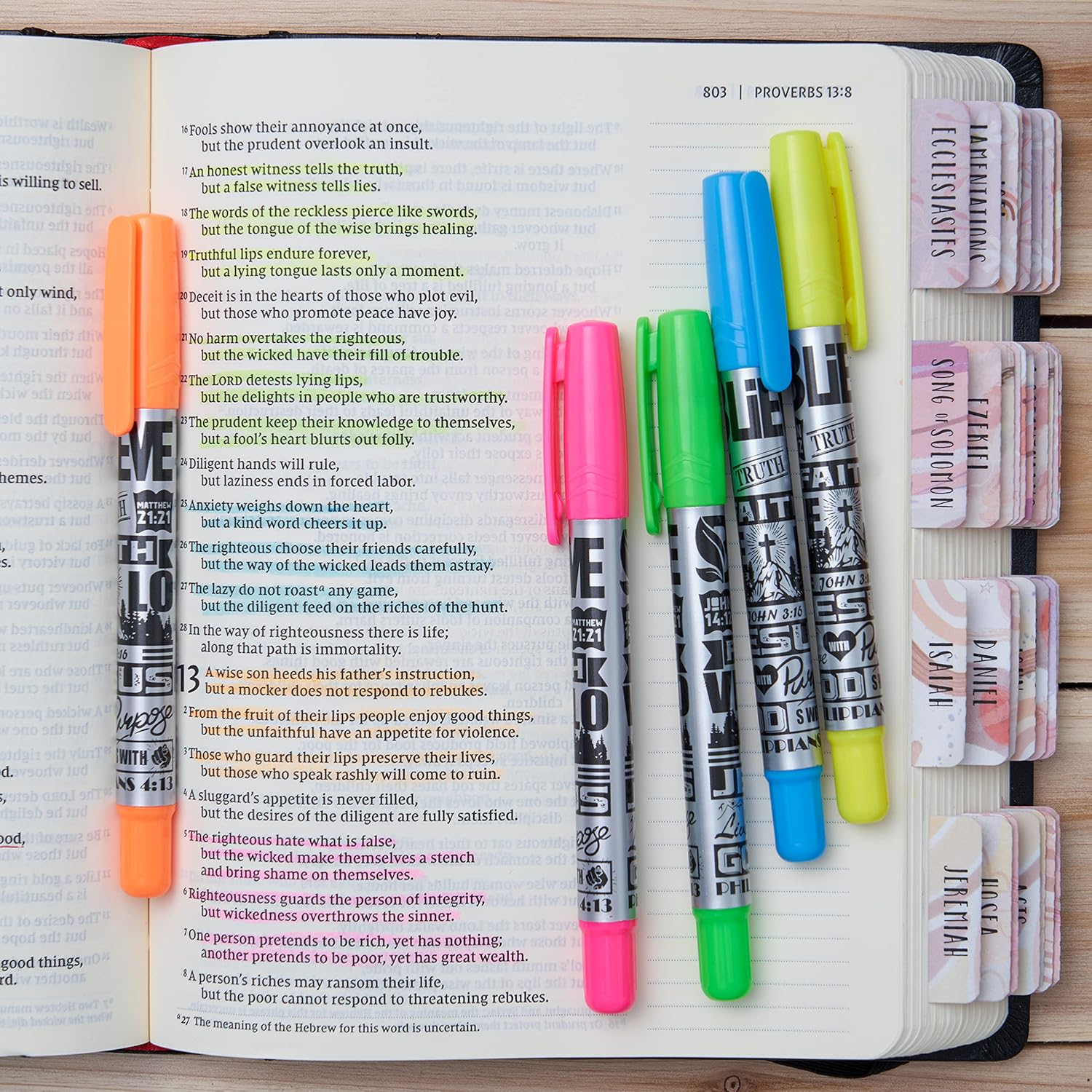 Detalle 1 de BLIEVE Blieve01 Bible Highlighter and Pen Set, 10-Piece Gel and Colored Set