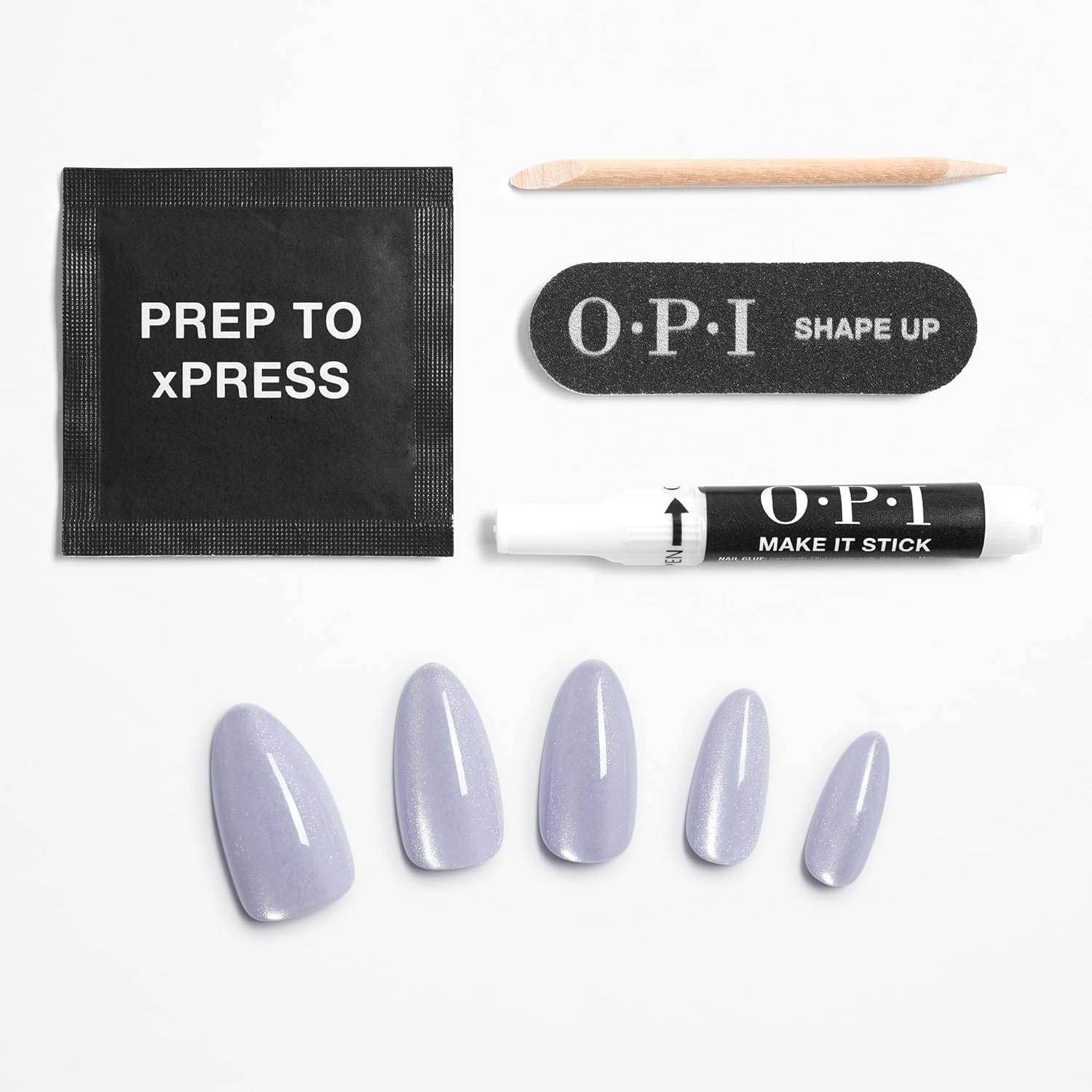 Thumbnail 5 de OPI xPRESS/ON Press On Nails Glitter & Shimmery – long & short, round & oval sets with nail glue (30 pcs)