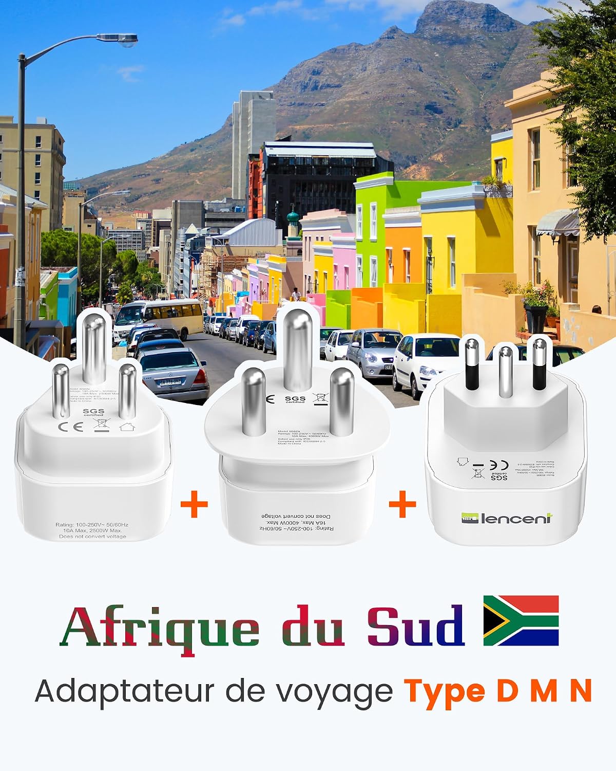 Detalle 2 de LENCENT Adaptateur Type D M N 2500W 🔌