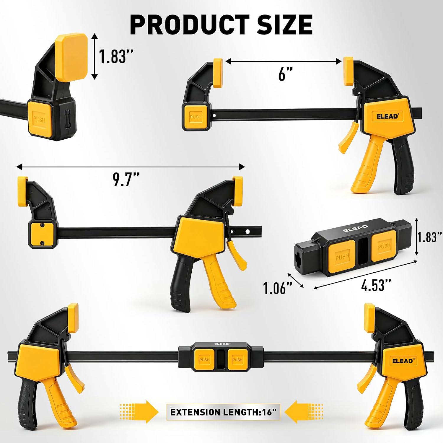 Detalle de Woodworking Bar Clamps, 6-Inch