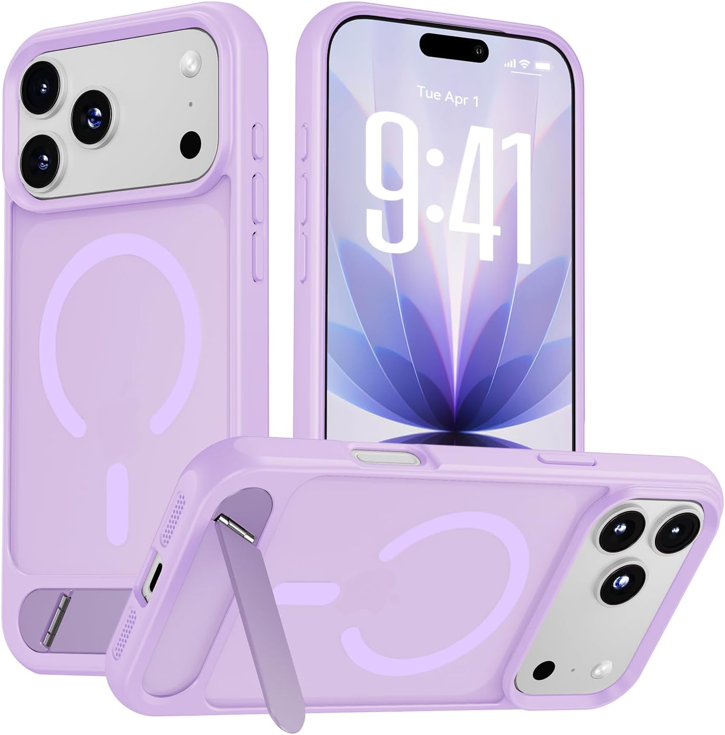 Thumbnail 6 de Hoerrye Magnetic Case for iPhone 17 Pro with Built-in Stand and MagSafe Compatibility