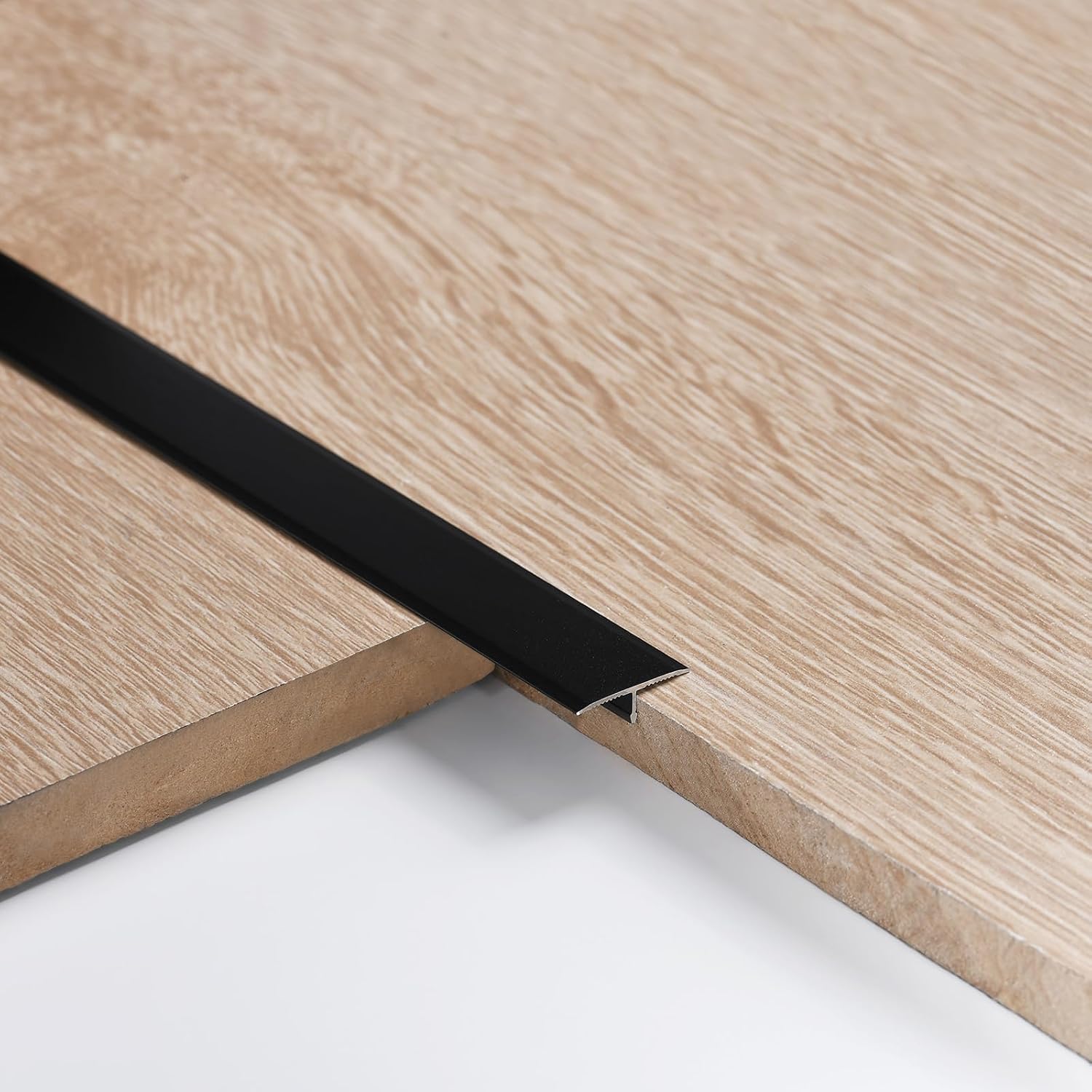 Detalle de Zayejod T Floor Strip Black Aluminium T-Moulding, 2cm Wide, 0.9m