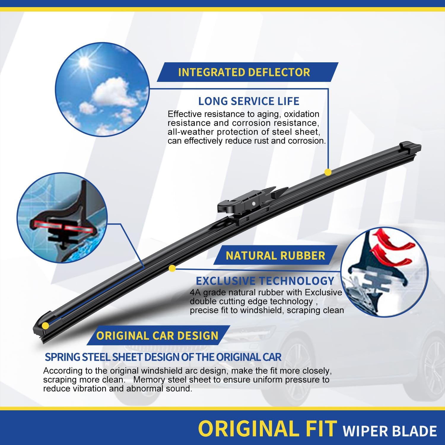 Thumbnail 3 de 2-Pack Windshield Wiper Blades (26" + 23") Pinch Tab Replacement for 2007-2020 Tundra & 2008-2022 Sequoia