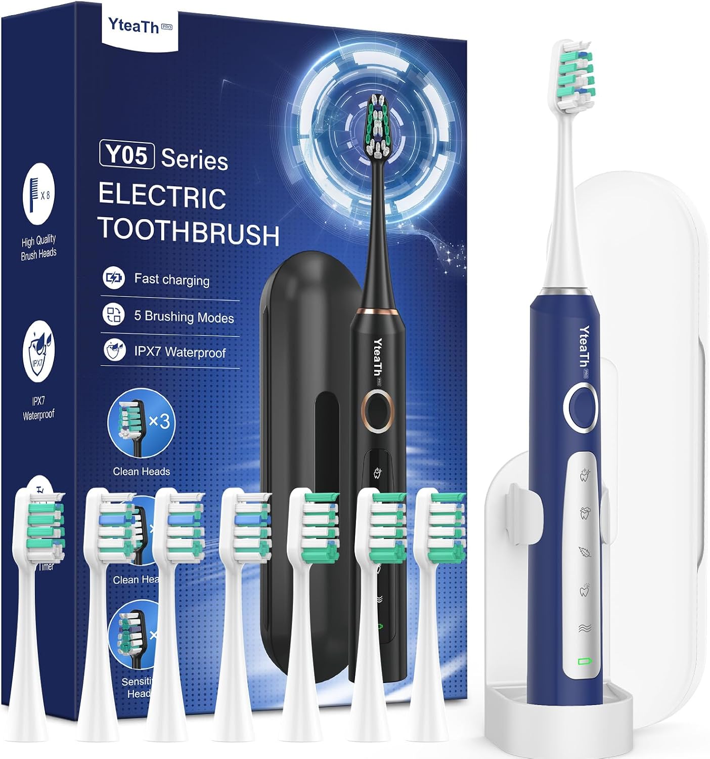Detalle de Sonic Electric Toothbrush 90‑day battery life 🪥