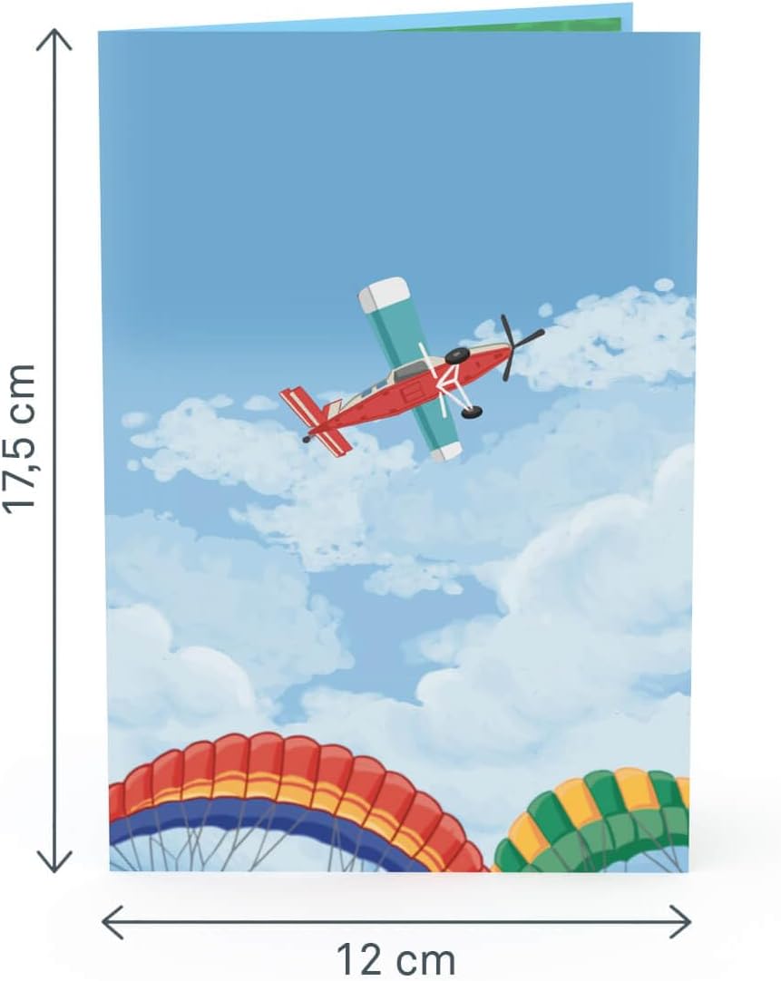 Thumbnail 3 de papercrush Carte pop-up parachutiste 3D pour anniversaire – carte d’homme avec figurine