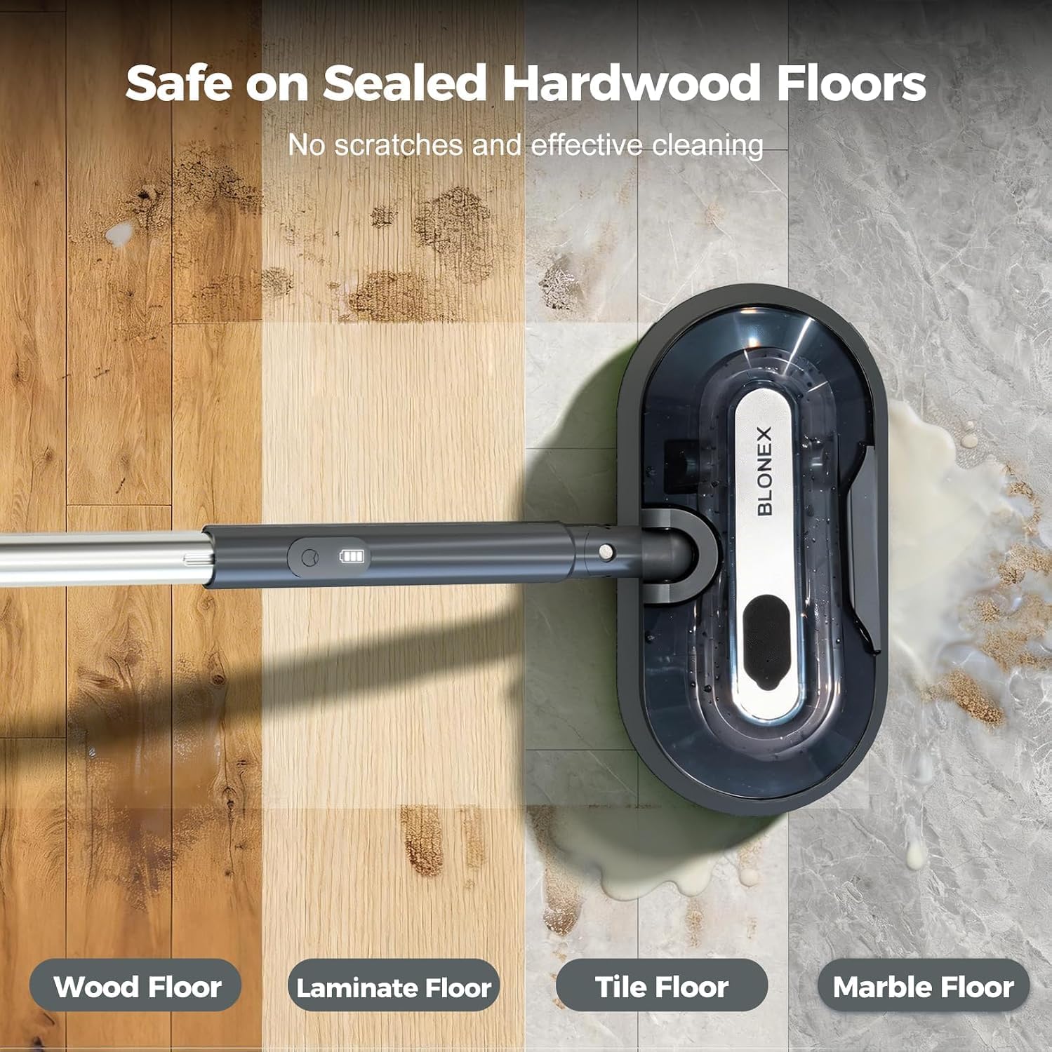 Detalle 2 de BLONEX Cordless Electric Mop, 250 mL Tank