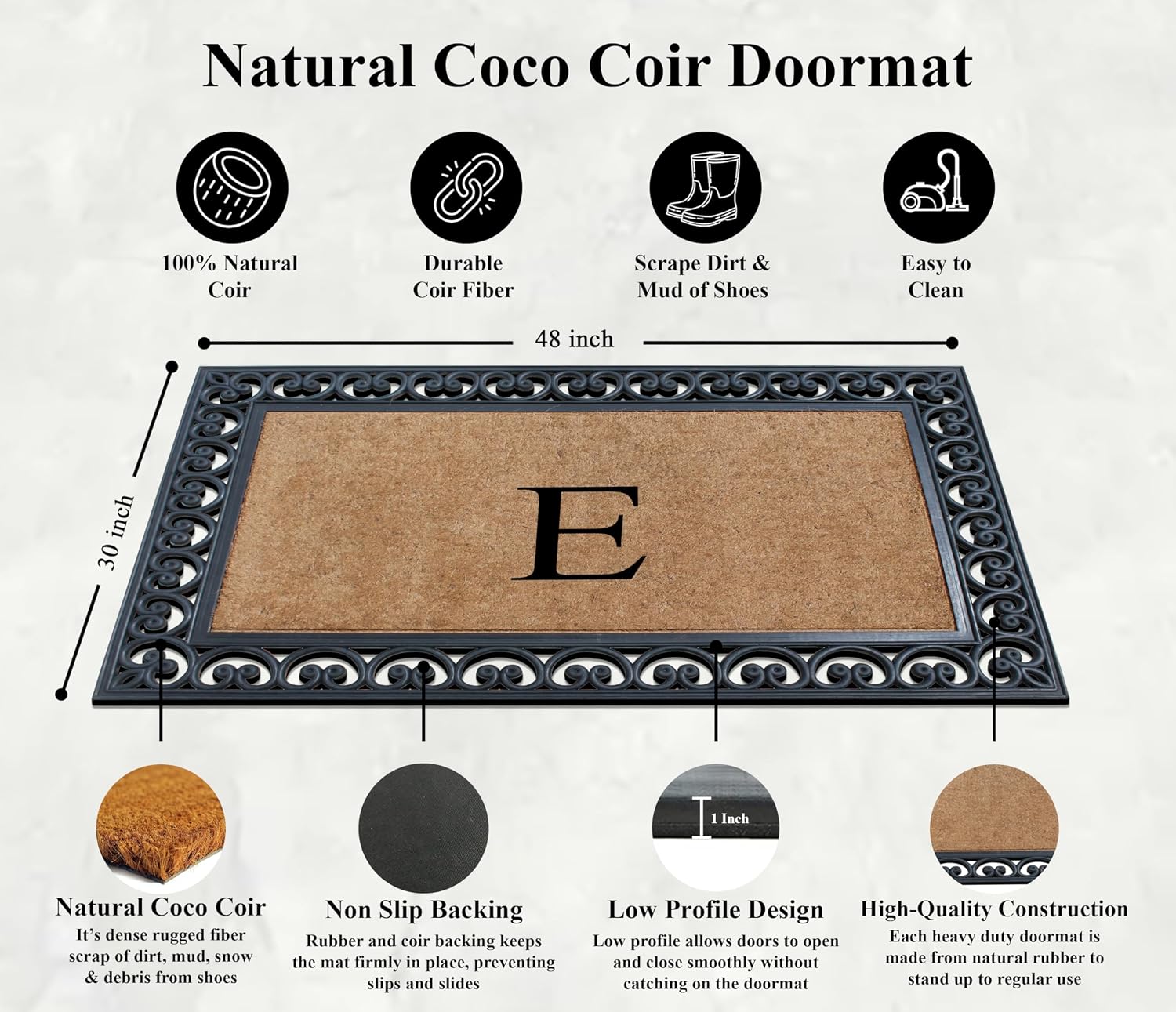 Detalle 2 de A1HC Coir Doormat, 30" x 48
