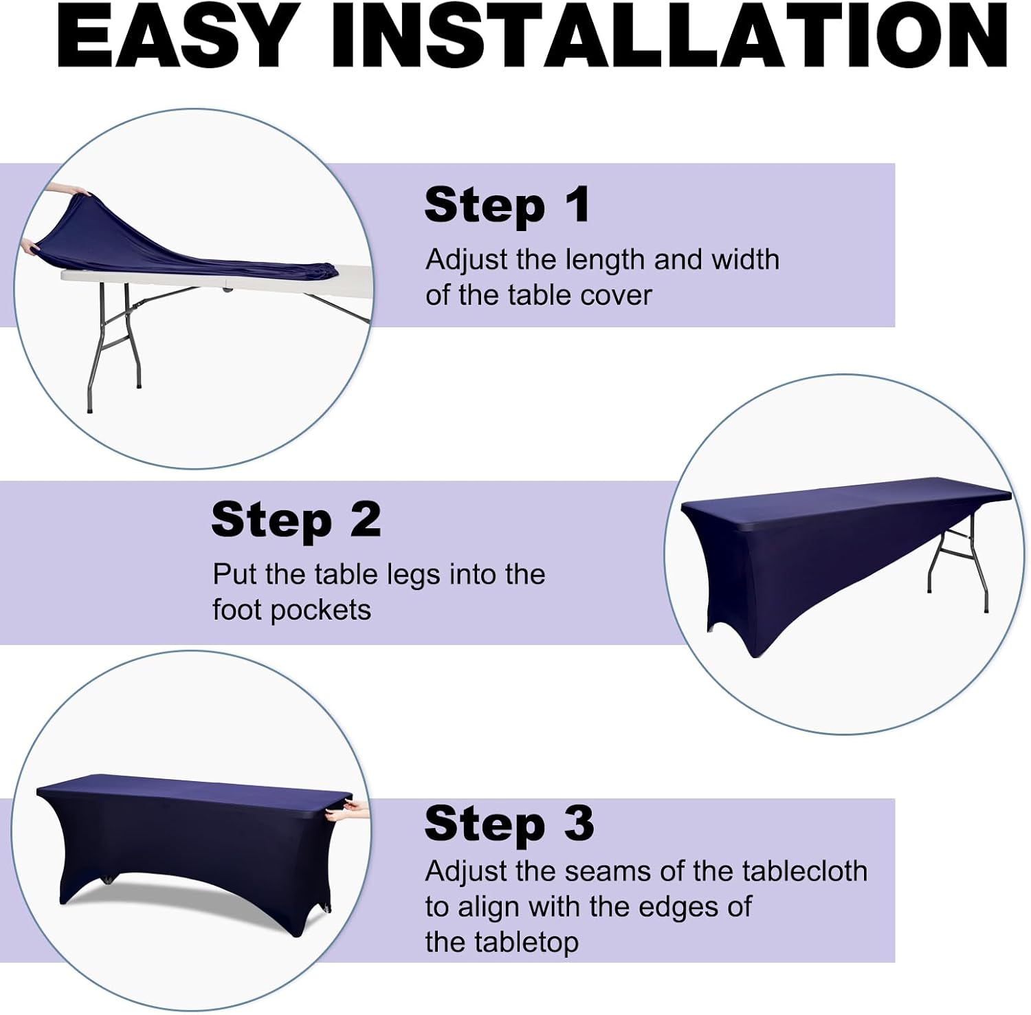 Thumbnail 4 de Trlyc Stretch Tablecloth 72 x 30 in