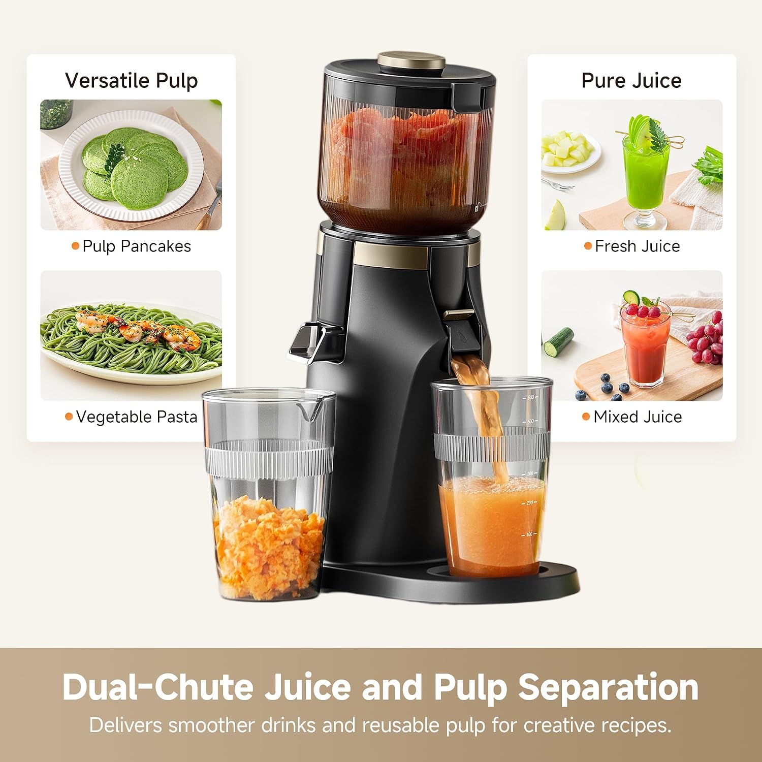Thumbnail 6 de Dreame SJ30 Cold Press Juicer, 4.9" Wide Chute, 48 oz, 200 W