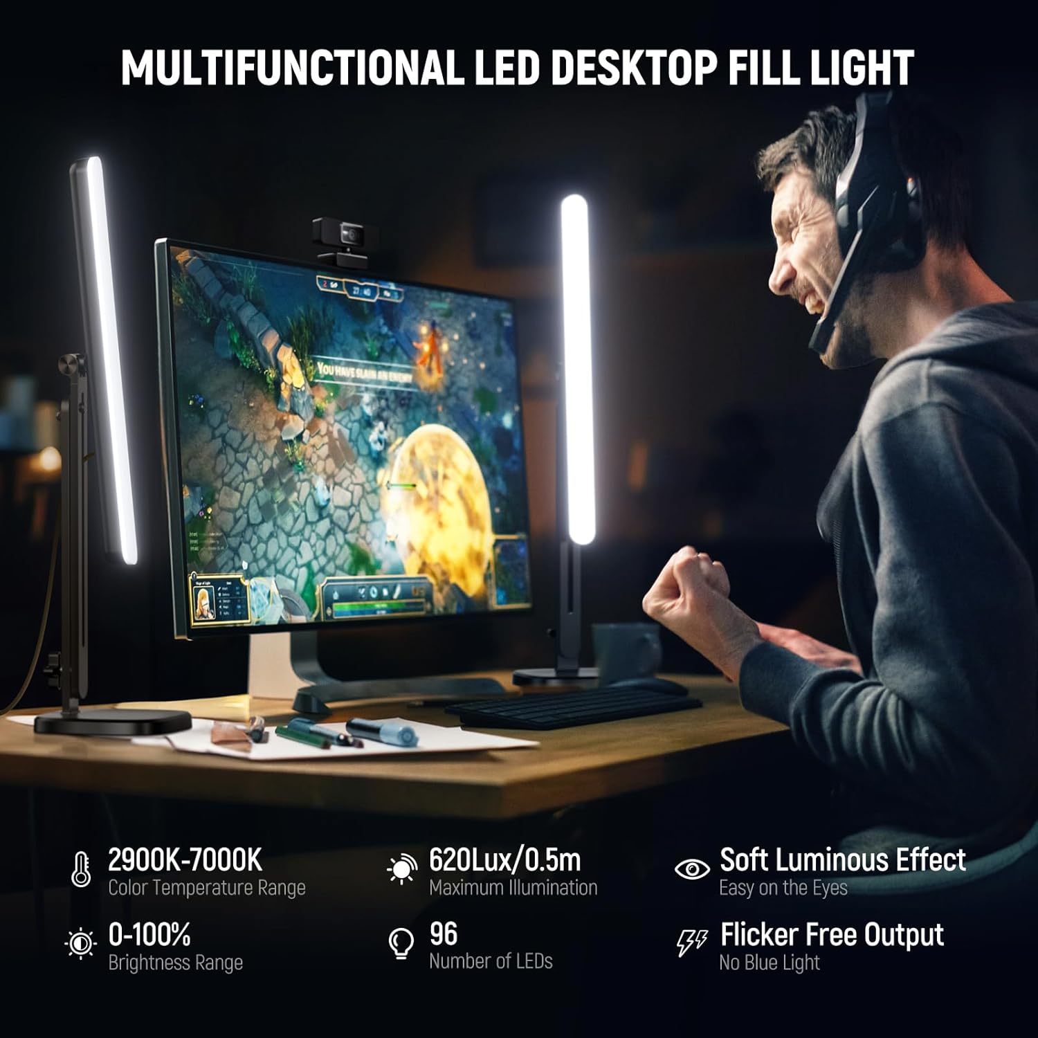 Thumbnail 2 de NEEWER TL40 USB Streaming Light Bar LED with App/PC/Mac Control (2900K–7000K, CRI 95+, Flicker-free)