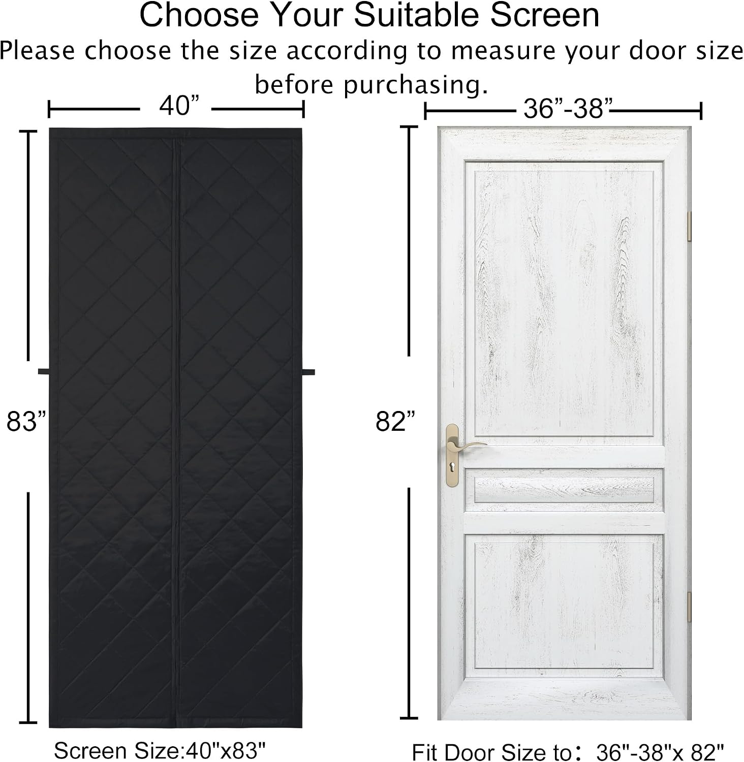 Detalle de Odocovo Insulated Door Curtain 38 x 82 Inches