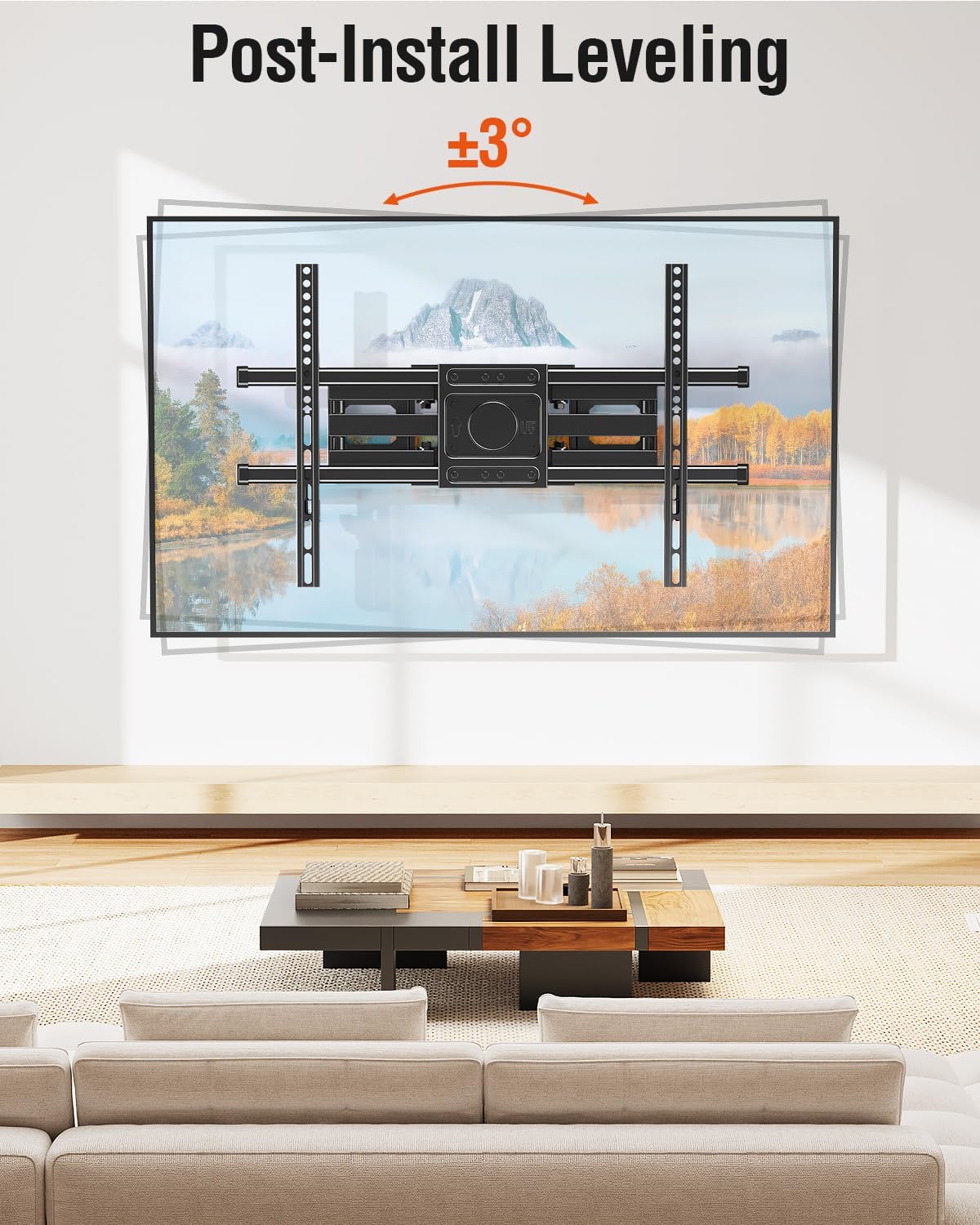 Detalle 1 de ELIVED Full Motion TV Wall Mount for 42–82-Inch TVs, 110 lb, VESA 600x400