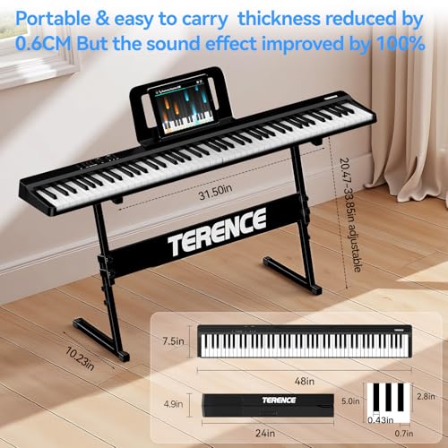 Detalle 2 de TERENCE 88 Teclas Semi-Weighted con Soporte Z y Interfaz Bluetooth MIDI