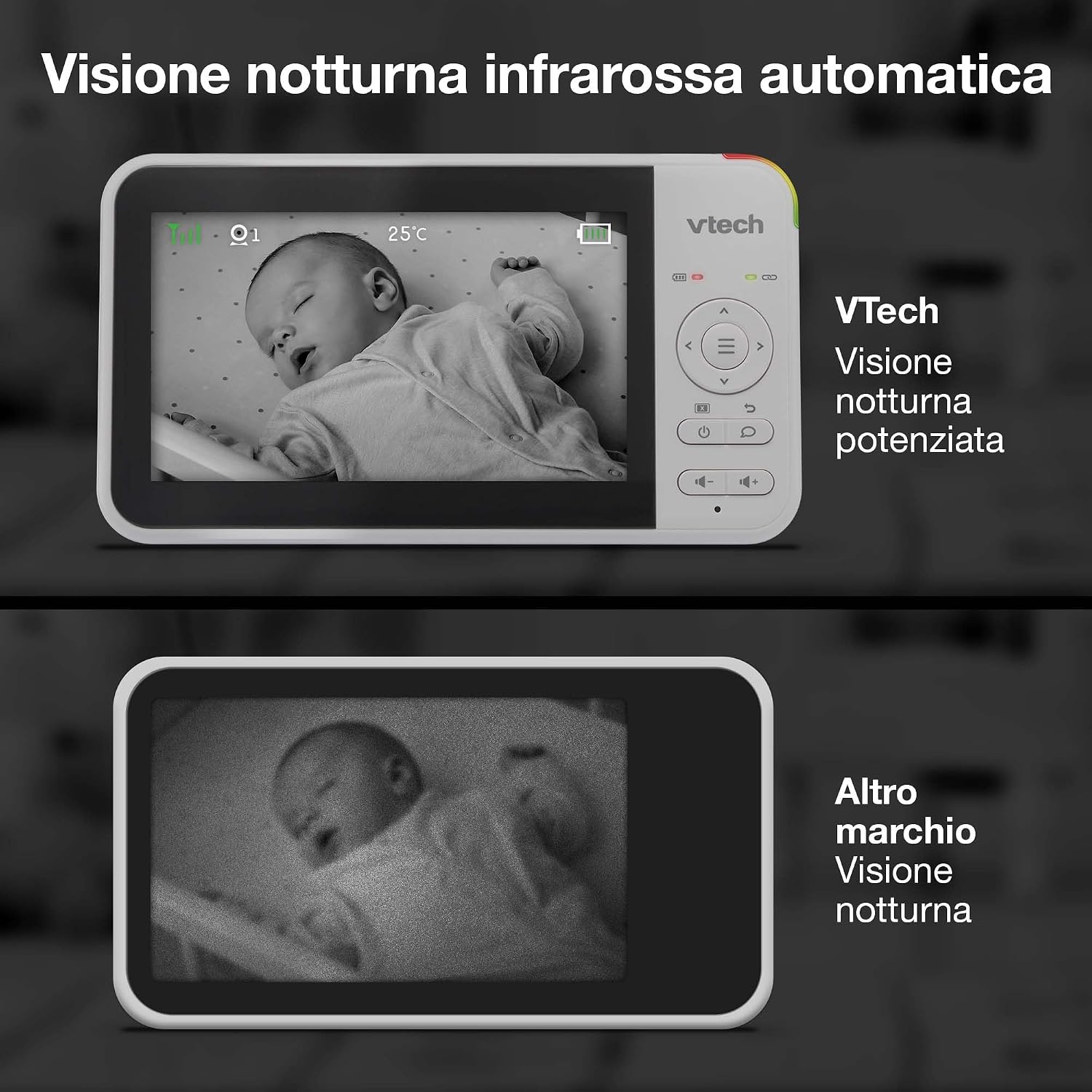 Thumbnail 4 de VTech VM924-2 baby monitor 2 telecamere 5" LCD 👶