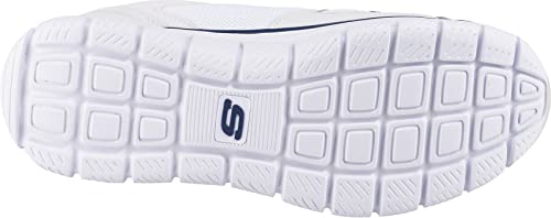 Detalle 2 de Skechers Track Scloric Hombre White Leather Mesh Pu Navy Trim 42 EU
