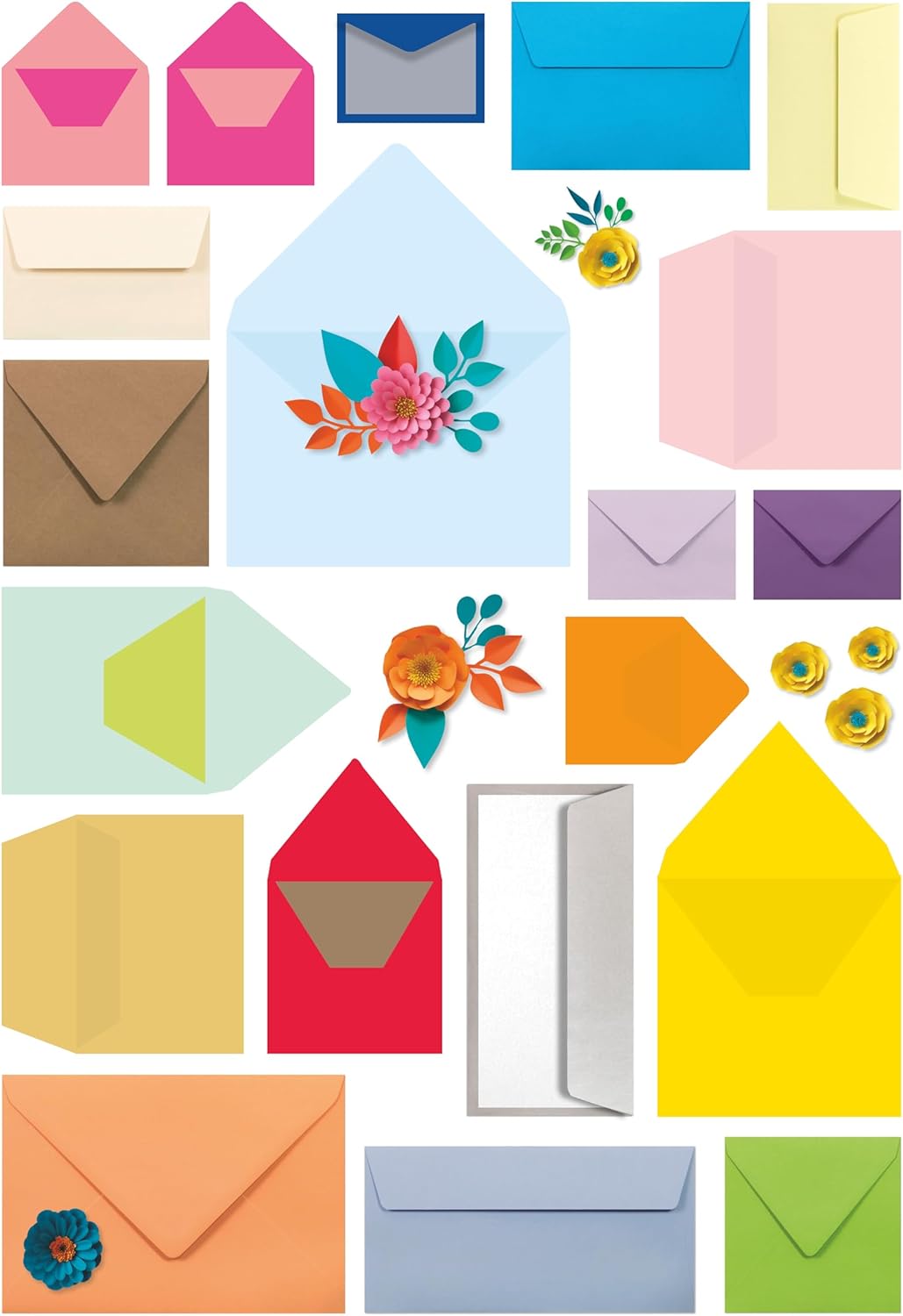 Thumbnail 6 de Clairefontaine 29008C – Paquet de 20 enveloppes gommées Pollen en format carré 14x14 cm, kraft brun (120 g/m²)