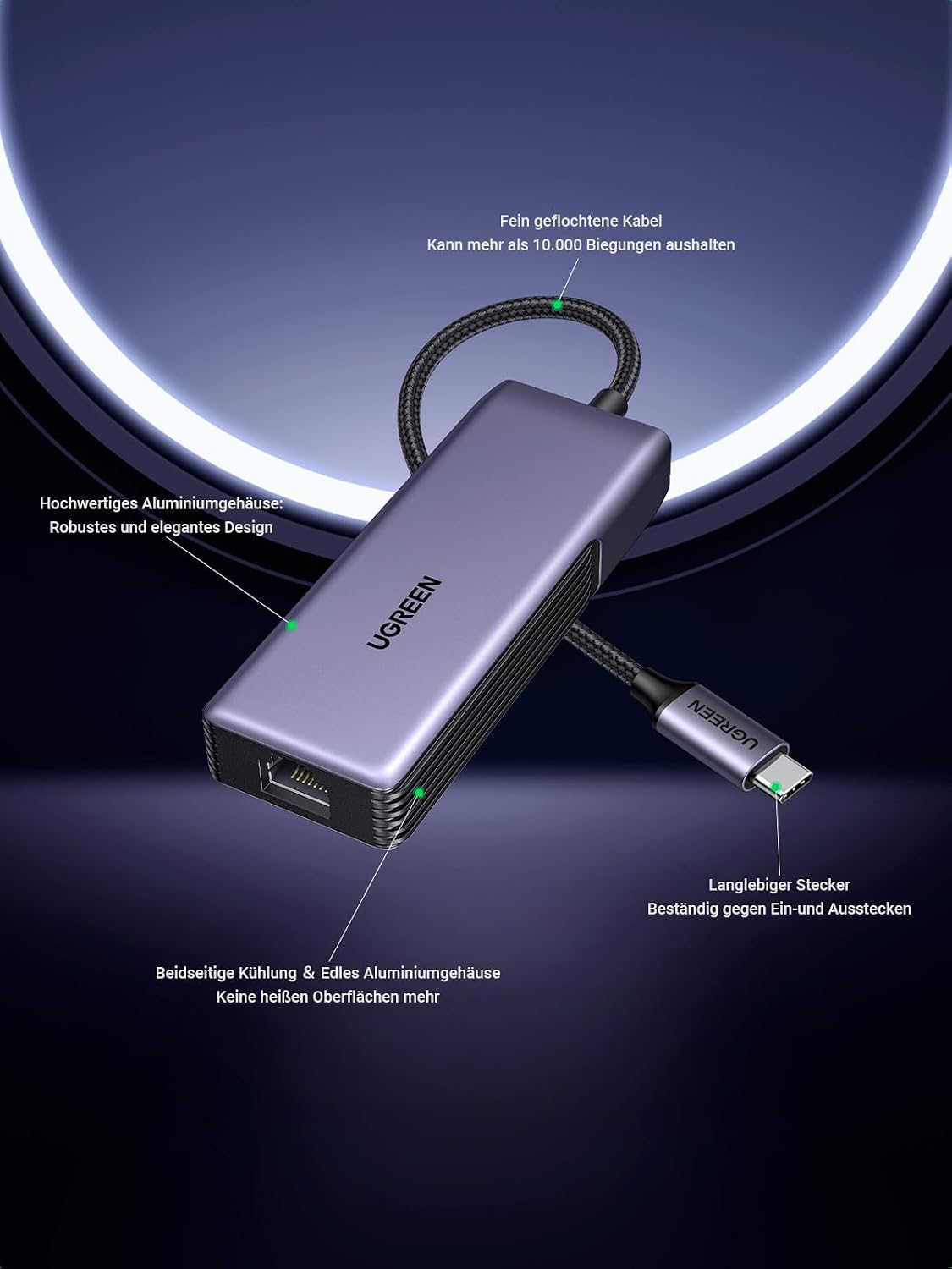Thumbnail 6 de UGREEN USB C LAN-Adapter 5Gbps