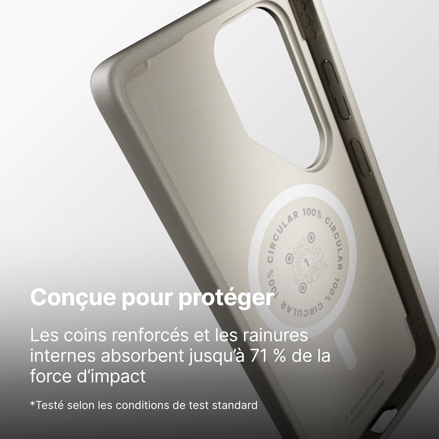 Thumbnail 1 de RhinoShield SolidX Coque renforcée compatible MagSafe pour Galaxy S26 Plus – Beige