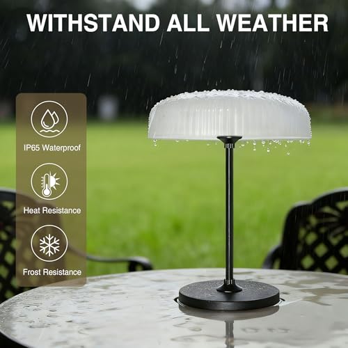 Thumbnail 5 de AGOTD lámpara de mesa solar inalámbrica para exteriores e interiores (4000 mAh, doble color y USB-C)