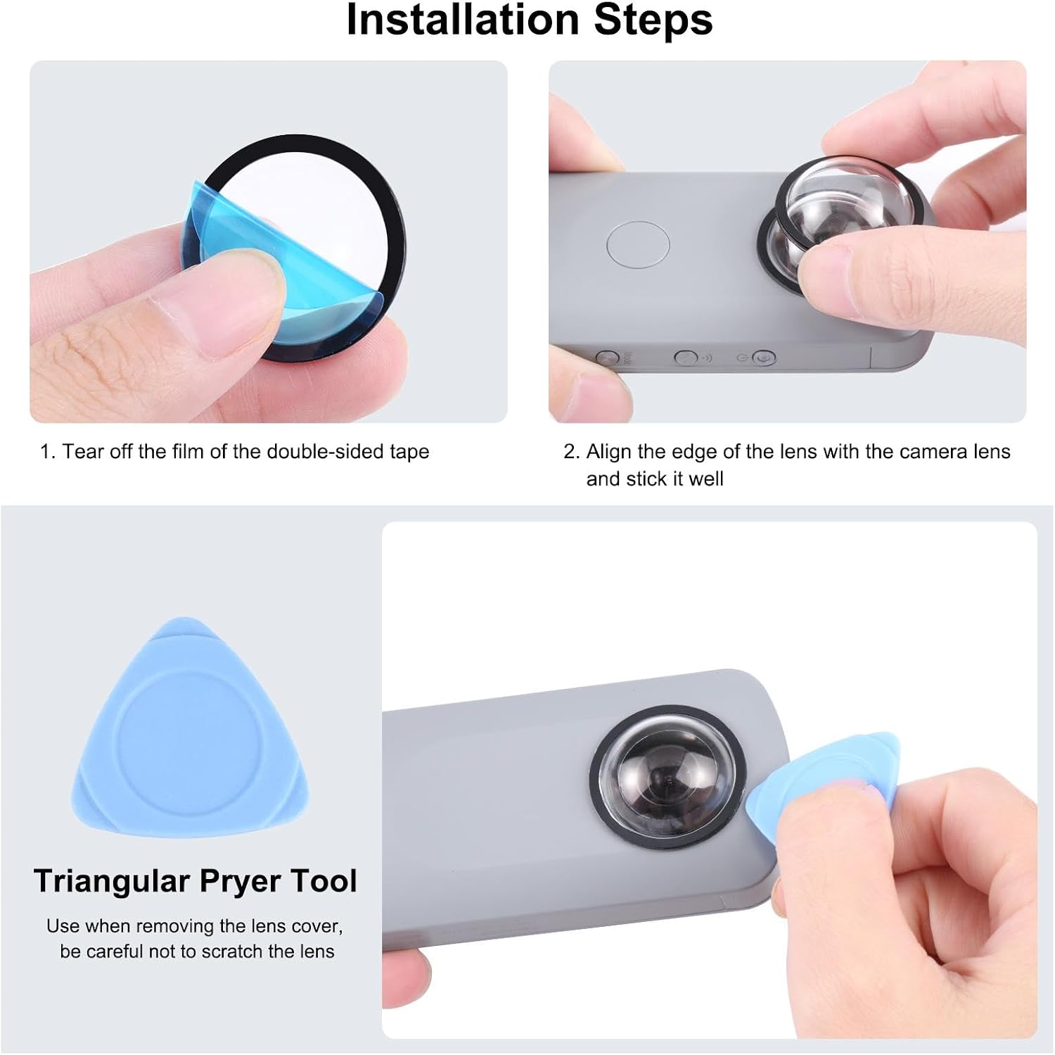 Thumbnail 4 de PULUZ Lens Guards for Ricoh Theta SC2 lens protector