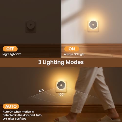 Detalle 2 de Luz nocturna infantil LED 2 Pcs con sensor de movimiento de Yuinzin