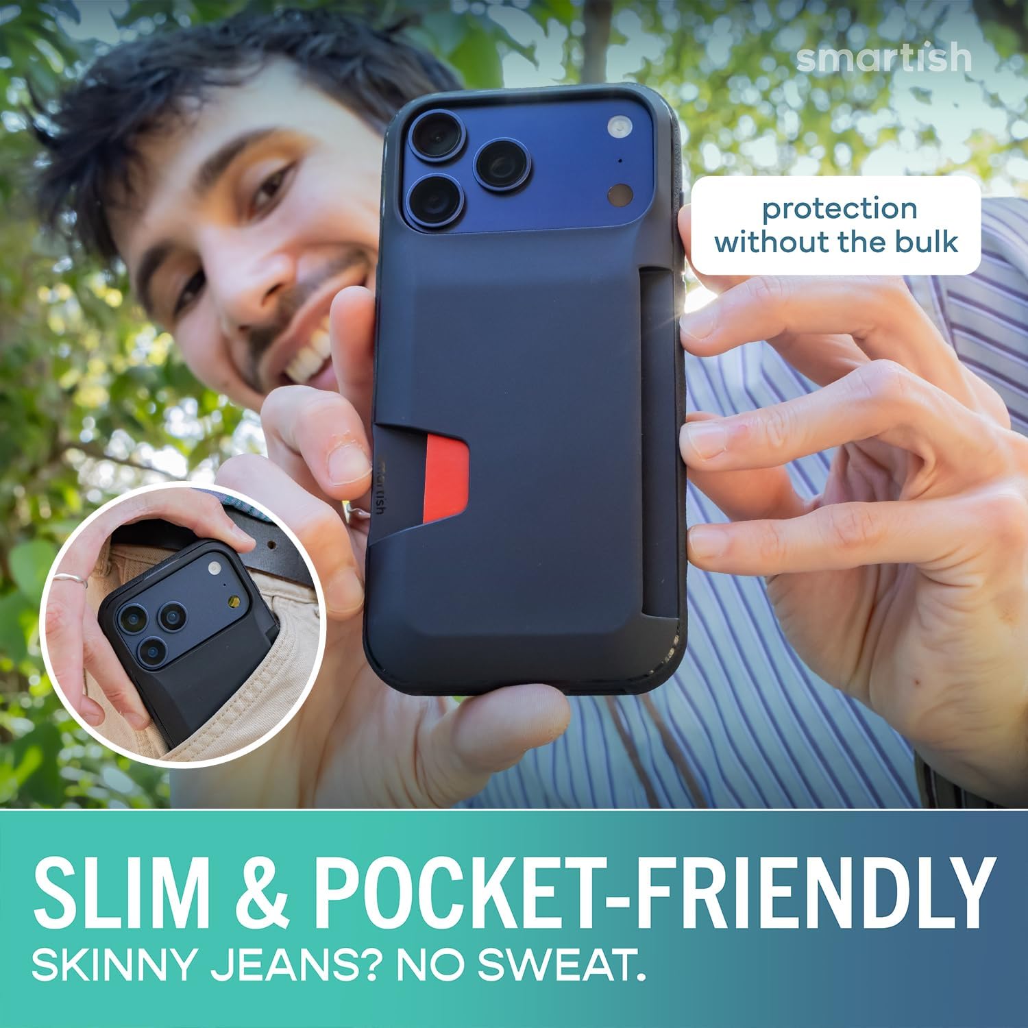 Detalle 2 de Smartish iPhone 17 Pro Max Wallet Case 6ft drop test