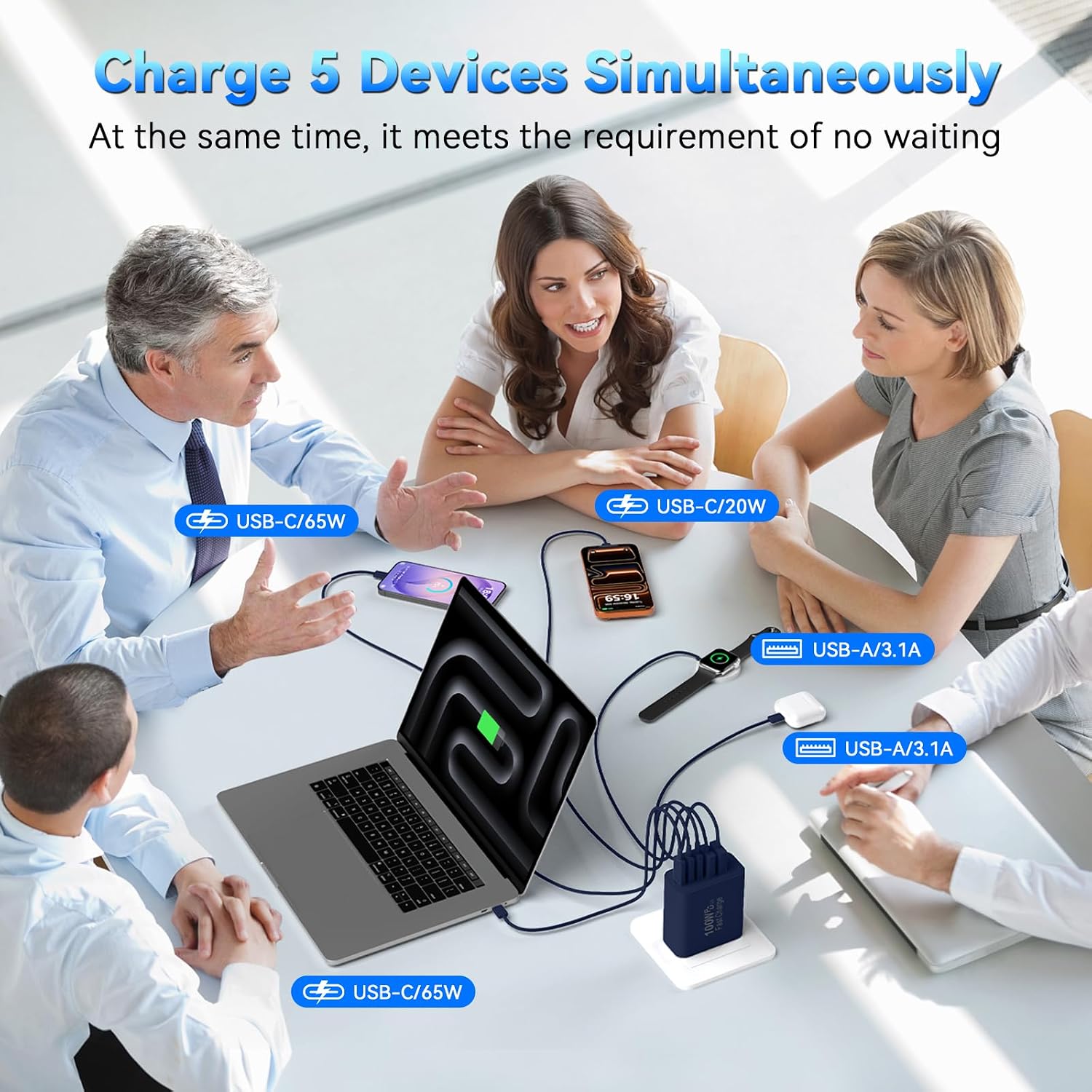 Thumbnail 2 de Duloch XD2021 5-Port USB-C Charger, 100W Total Output